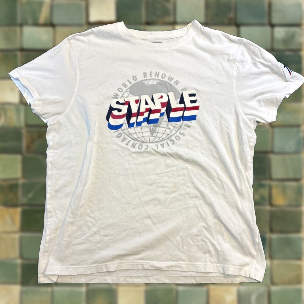 Vintage Staple World Renown Pigeon T Shirt Men Large White Graphic Print 3D Cotton Size US L / EU 52-54 / 3 - 1 Thumbnail