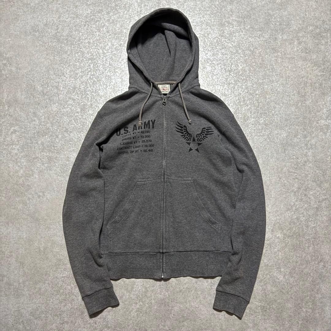 Avirex OOs Archive Avirex Grey Hoodie Size US L / EU 52-54 / 3 - 2 Thumbnail