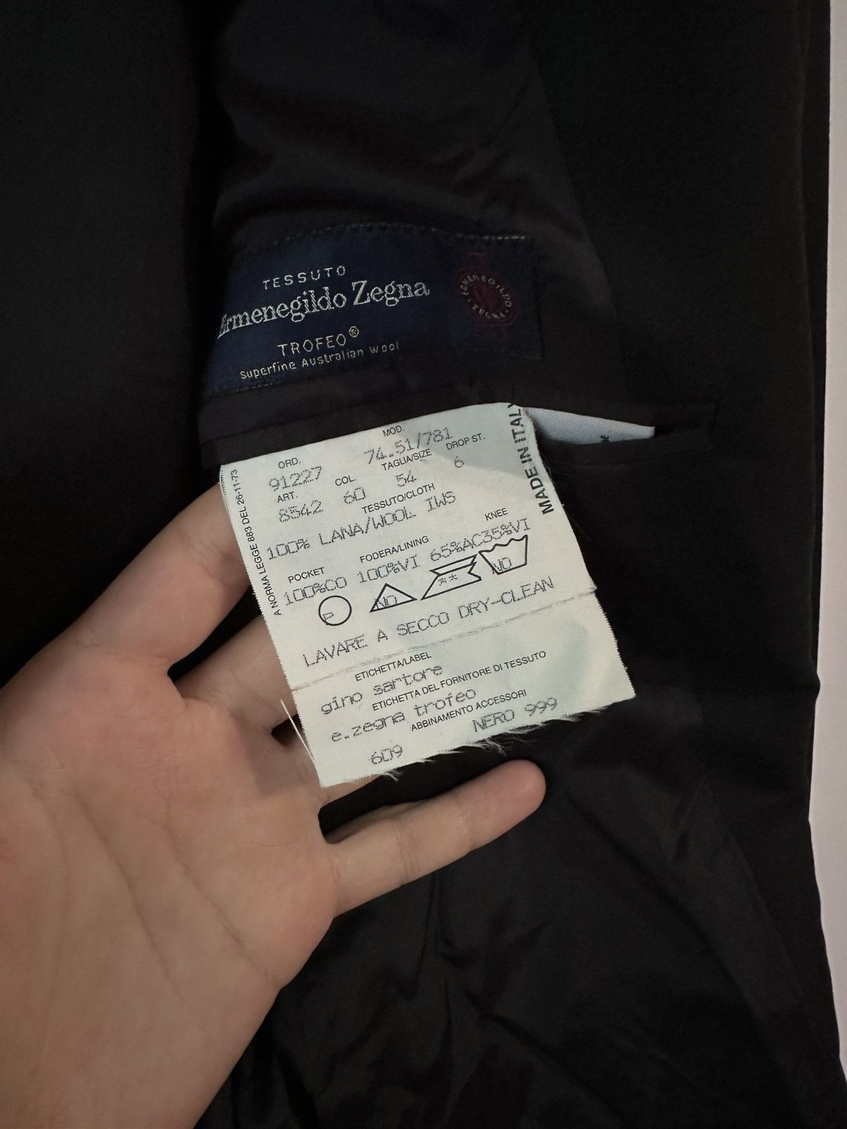 Ermenegildo Zegna Ermenegildo Zegna Classic Luxury Wool Blazer Made in Italy Size 44R - 10 Thumbnail