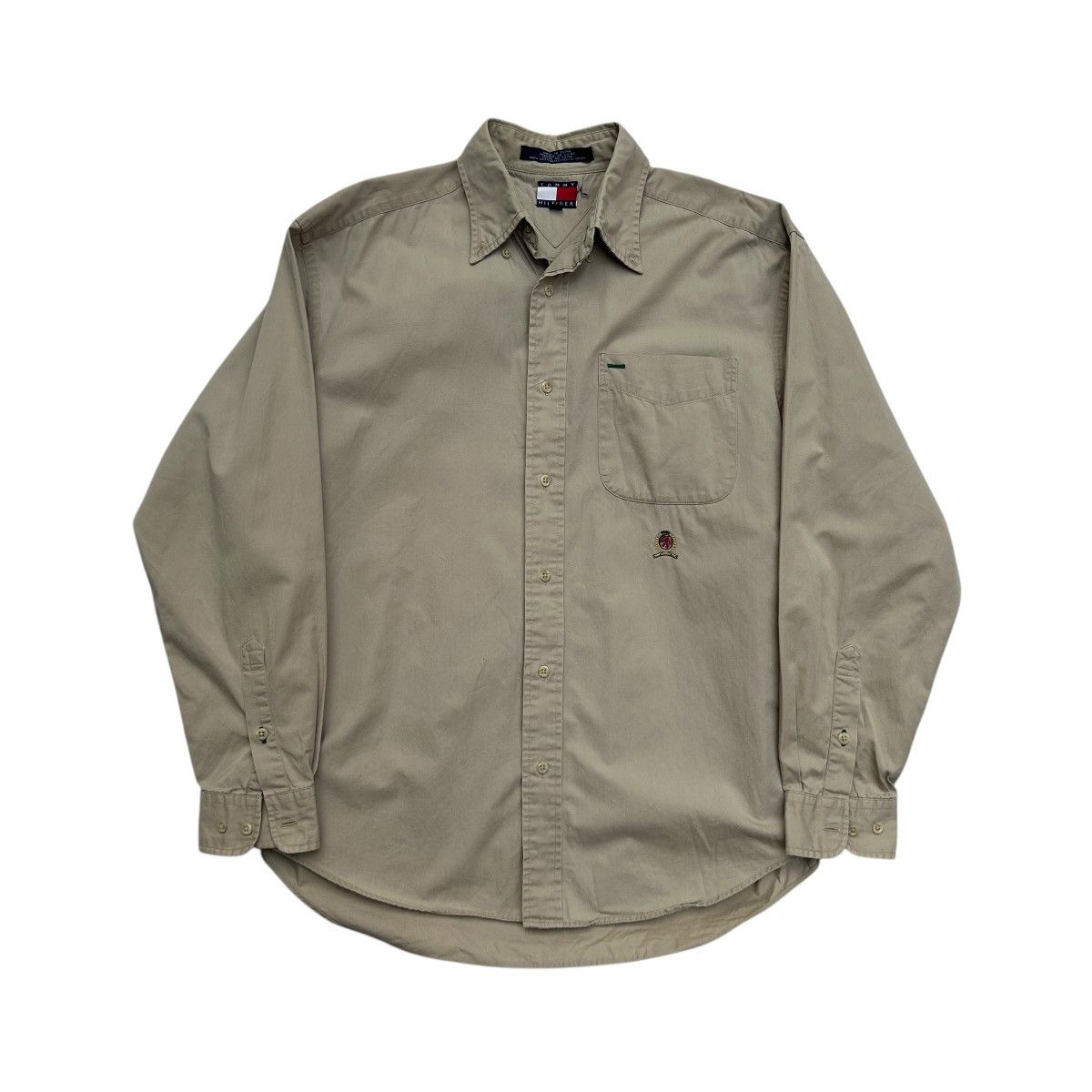 Tommy Hilfiger × Vintage Vintage Tommy Hilfiger Embroidered Logo Button Up Shirt Size US L / EU 52-54 / 3 - 1 Thumbnail