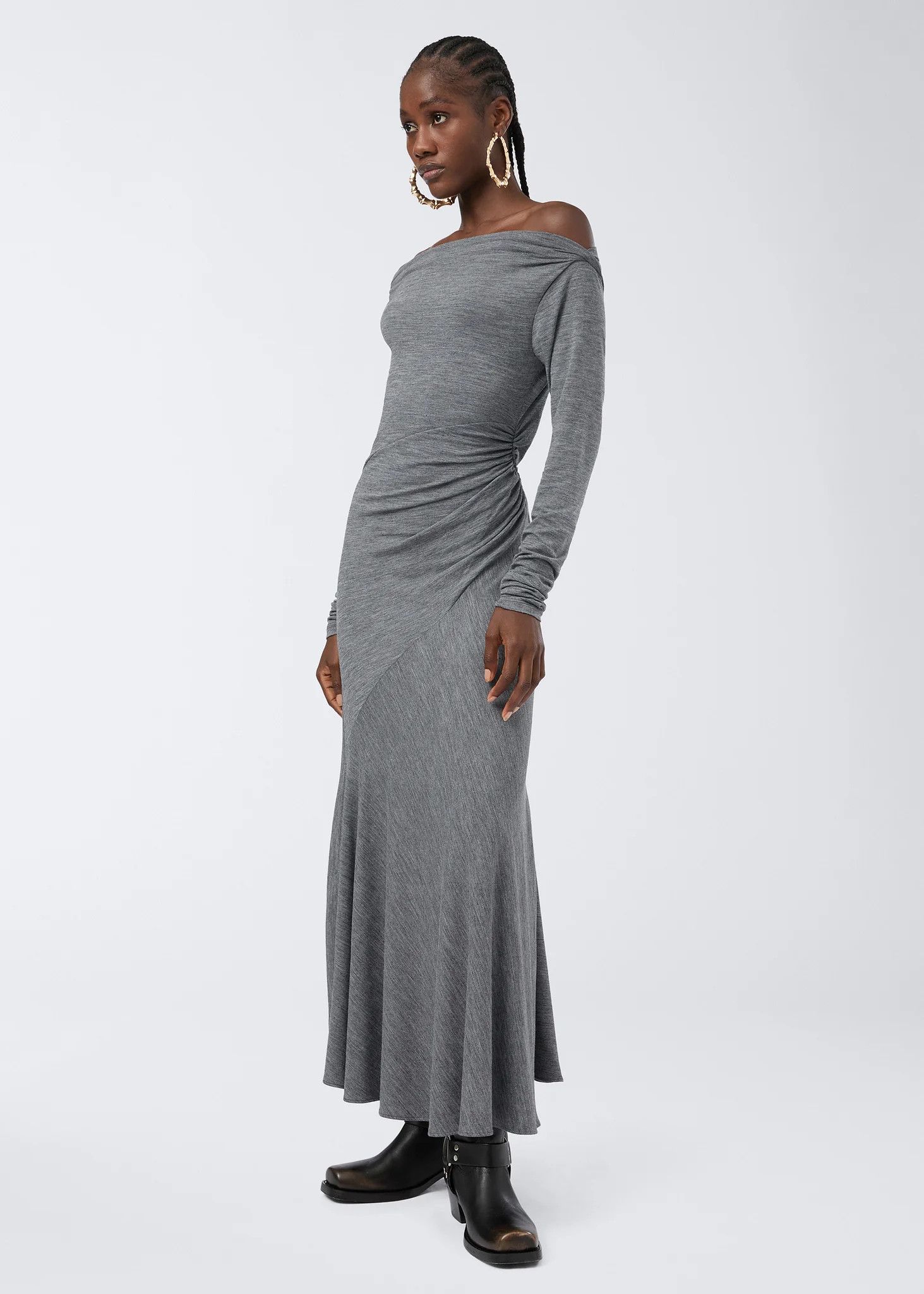 THE ANDAMANE o1s22i1n1024 Saba Jersey Dress in Grey Size S / US 4 / IT 40 - 1 Thumbnail