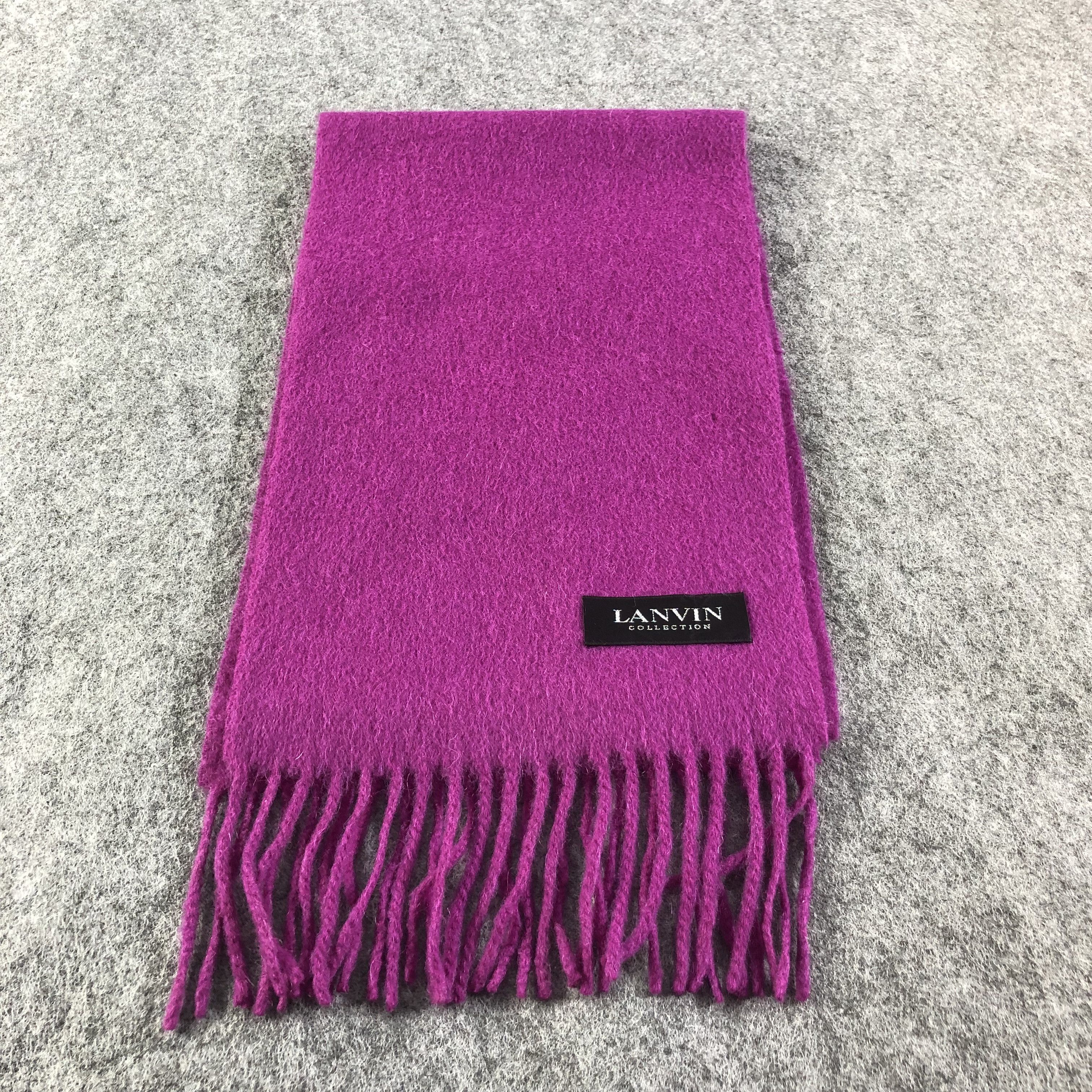 Lanvin Lanvin Vivid Colored Cashmere Scarf Muffler V1632 Size ONE SIZE - 2 Thumbnail