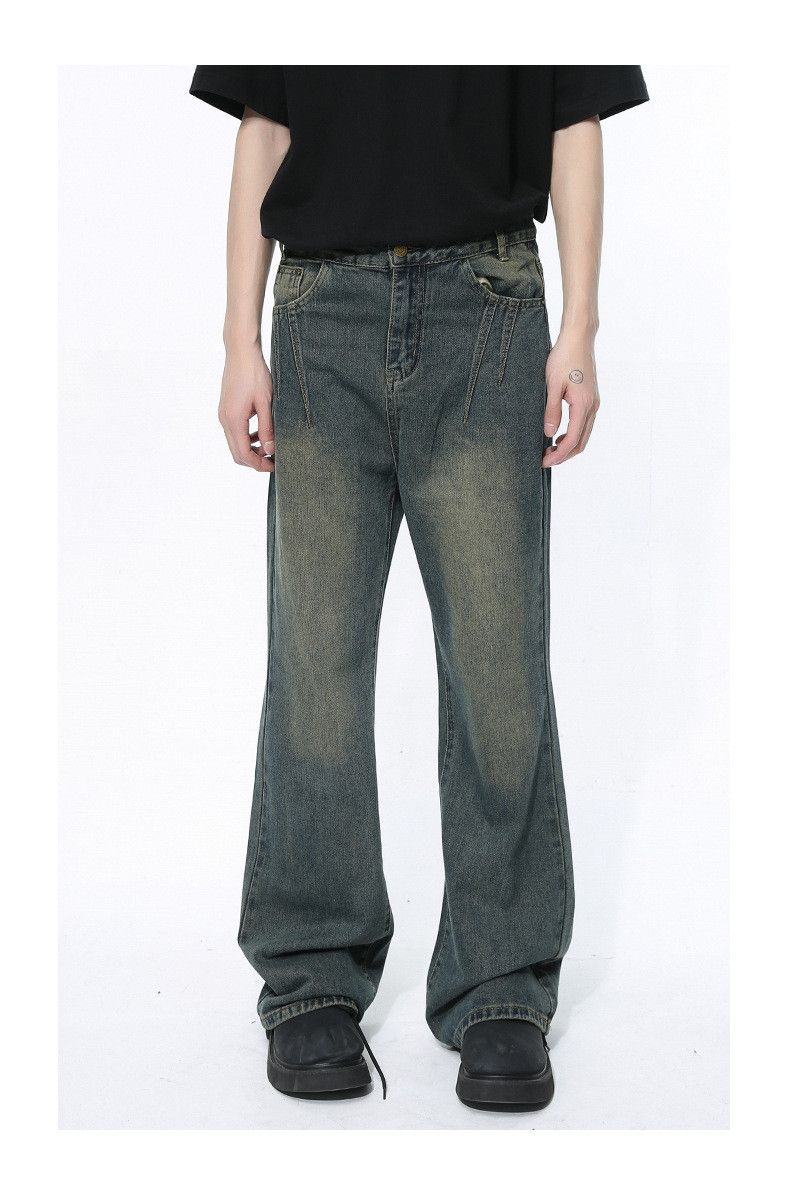 Japanese Brand × Jean Distressed vintage flared washed jeans Size US 32 / EU 48 - 1 Thumbnail