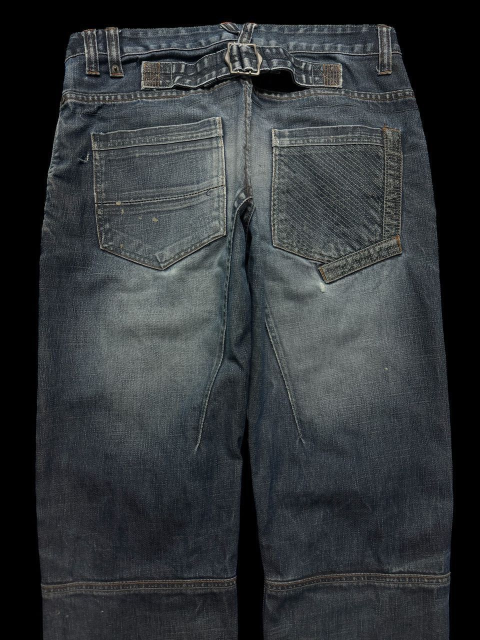 Rusty THRASHED Shine Denim Construction Rusty Blue Distressed Jean Size US 32 / EU 48 - 16 Thumbnail