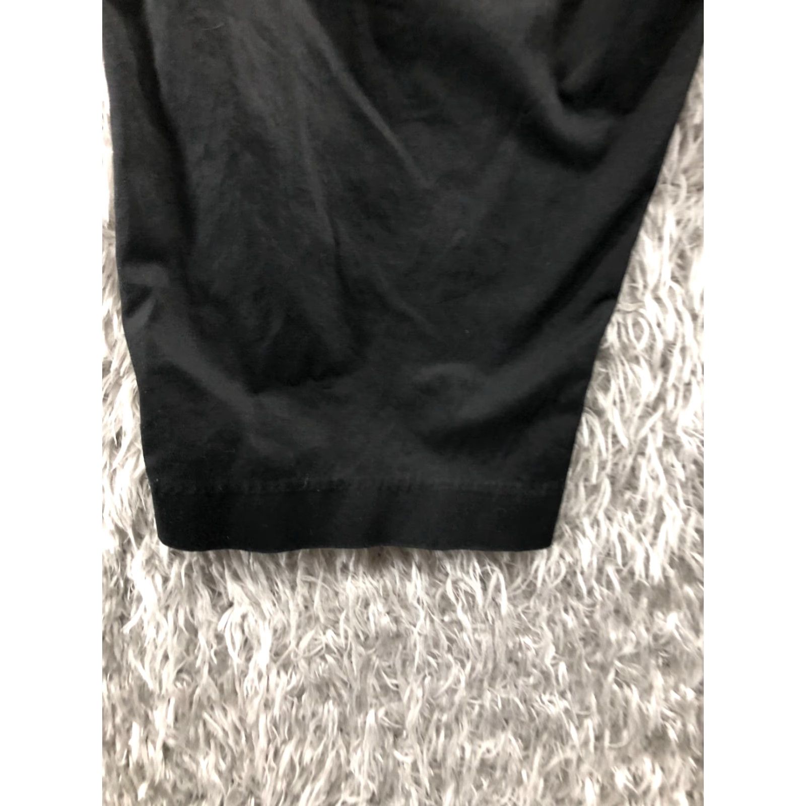 George George Capri Pants Womens Size 12 Black Mid Rise Hook Eye Pockets Stretch Flat Front Casual Formal Knit Polyester Regular 20in Inseam Size 34" / US 12 / IT 48 - 7 Thumbnail