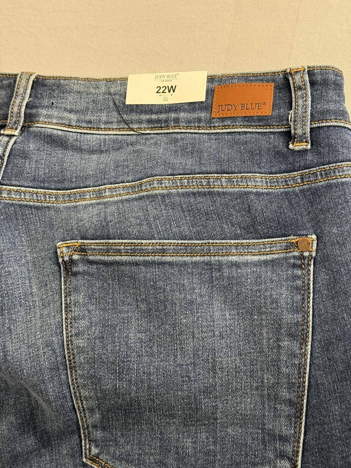 Other Judy Blue Jean Mid-Rise Skinny with Handsanding NWT Size 22W Size 42" / US 20 - 6 Thumbnail