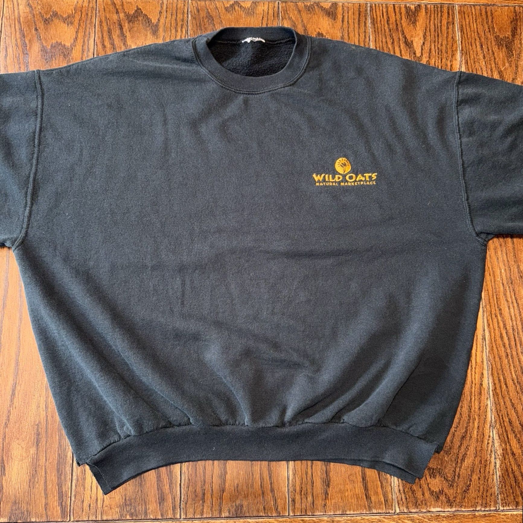 Vintage VTG Wild Oats Natural Marketplace Employee Team Member Crewneck Sweatshirt Large Mens Black Graphic Print Size US L / EU 52-54 / 3 - 2 Thumbnail