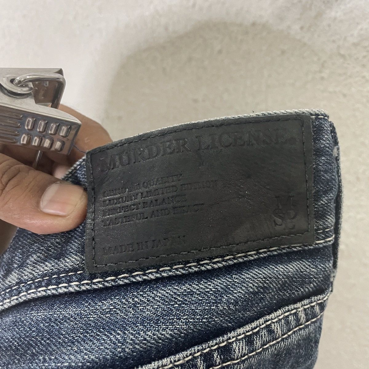 Murder License Vintage Murder License Japan Distressed Denim Jeans Size 33" - 7 Thumbnail
