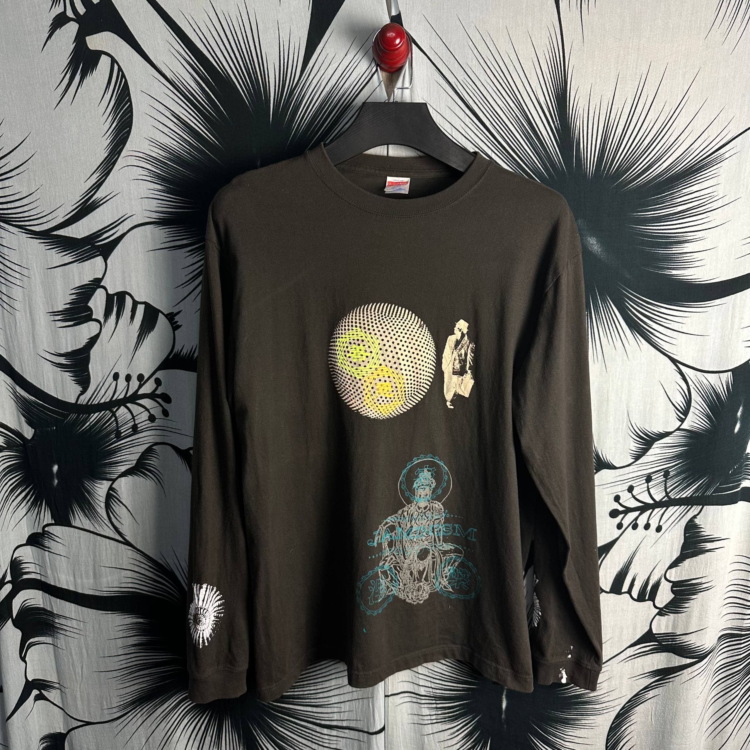Vintage Vintage Artistist Art Spiral Long Sleeve Cropped T-Shirt Size US L / EU 52-54 / 3 - 1 Thumbnail