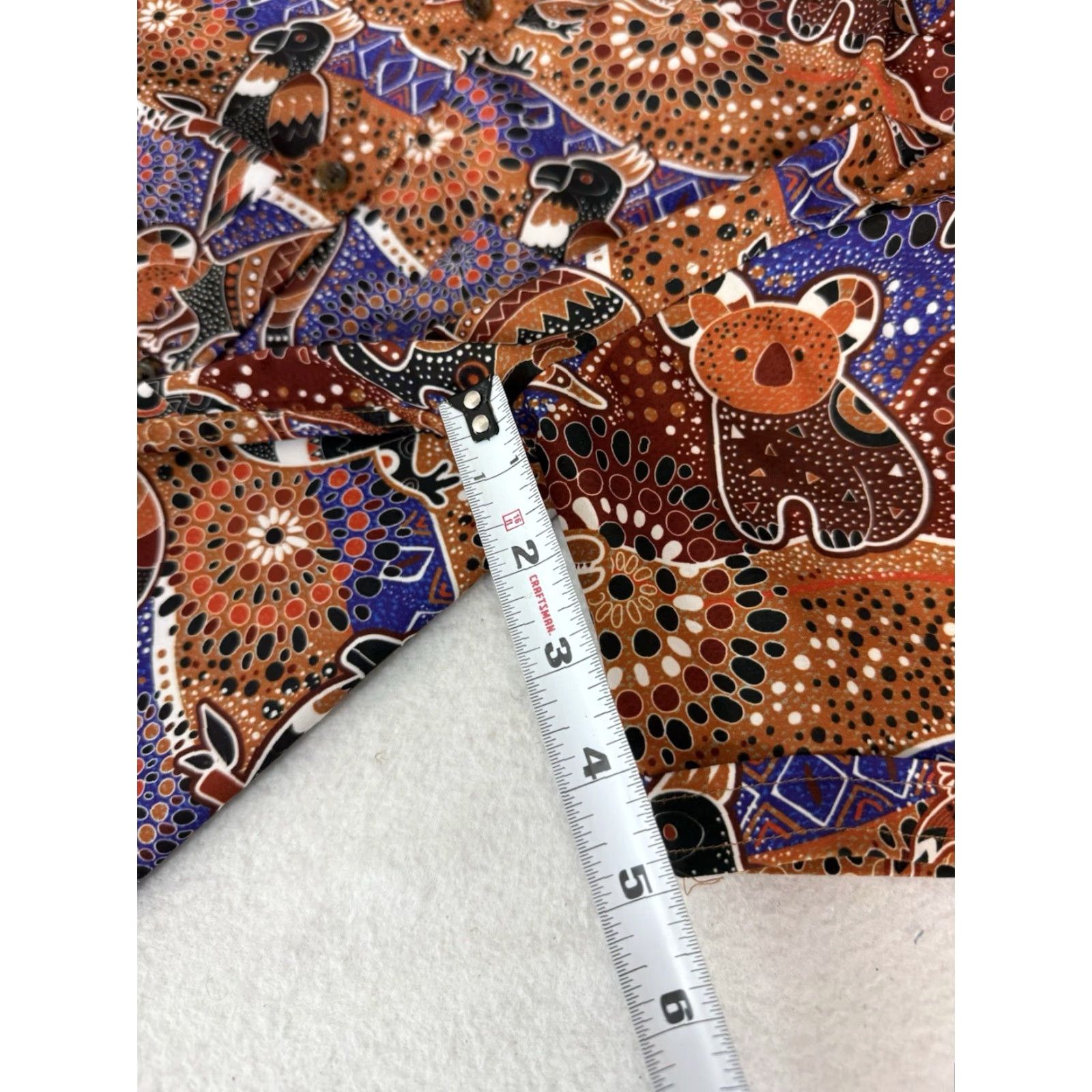 KangaROOS RSVLTS Mens Button-Down Shirt Orange Short Sleeve Hawaii USA Kangaroo Pattern Casual Size US M / EU 48-50 / 2 - 5 Thumbnail