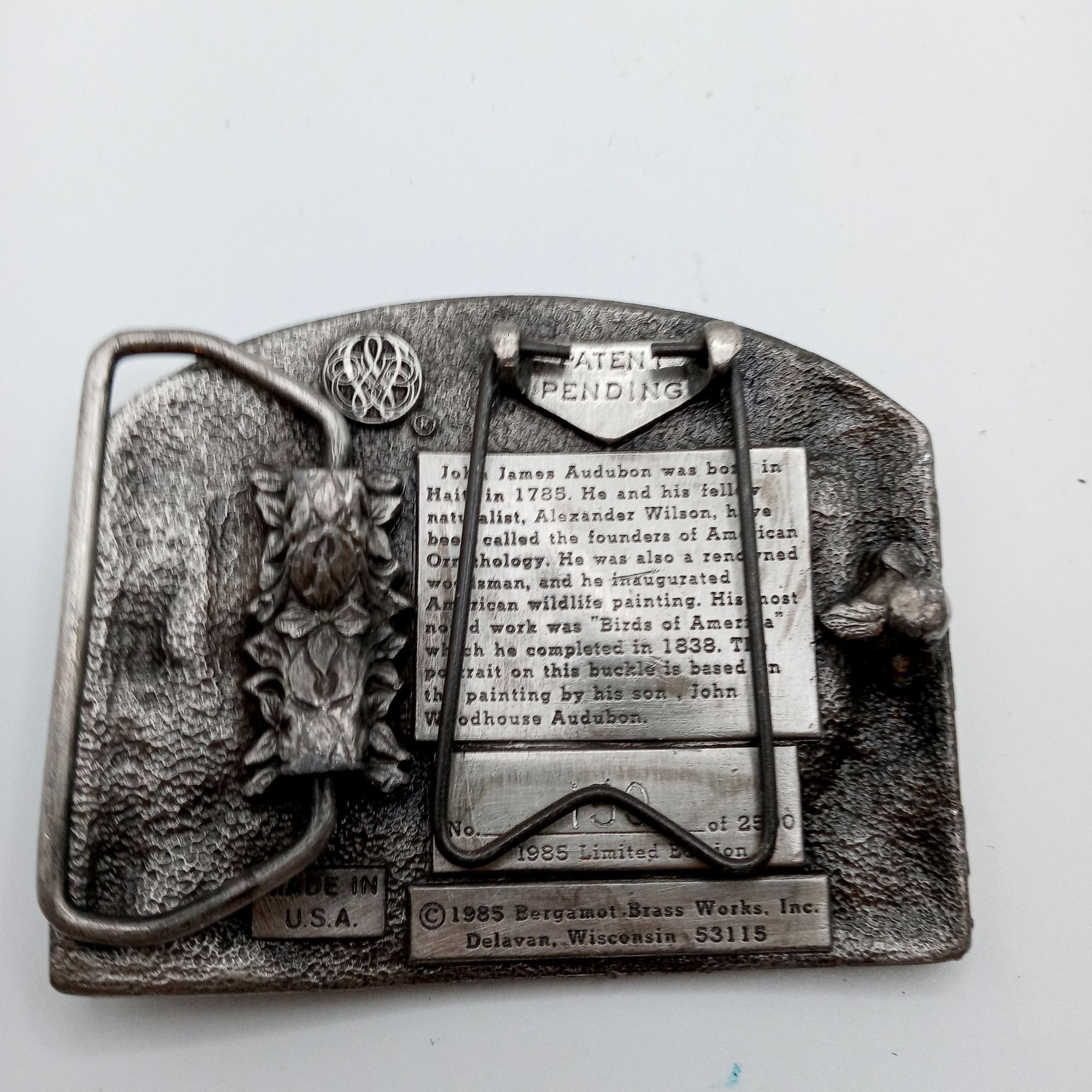 Other John James Audubon Belt Buckle Vintage 1985 Nature Birds Size ONE SIZE - 11 Thumbnail