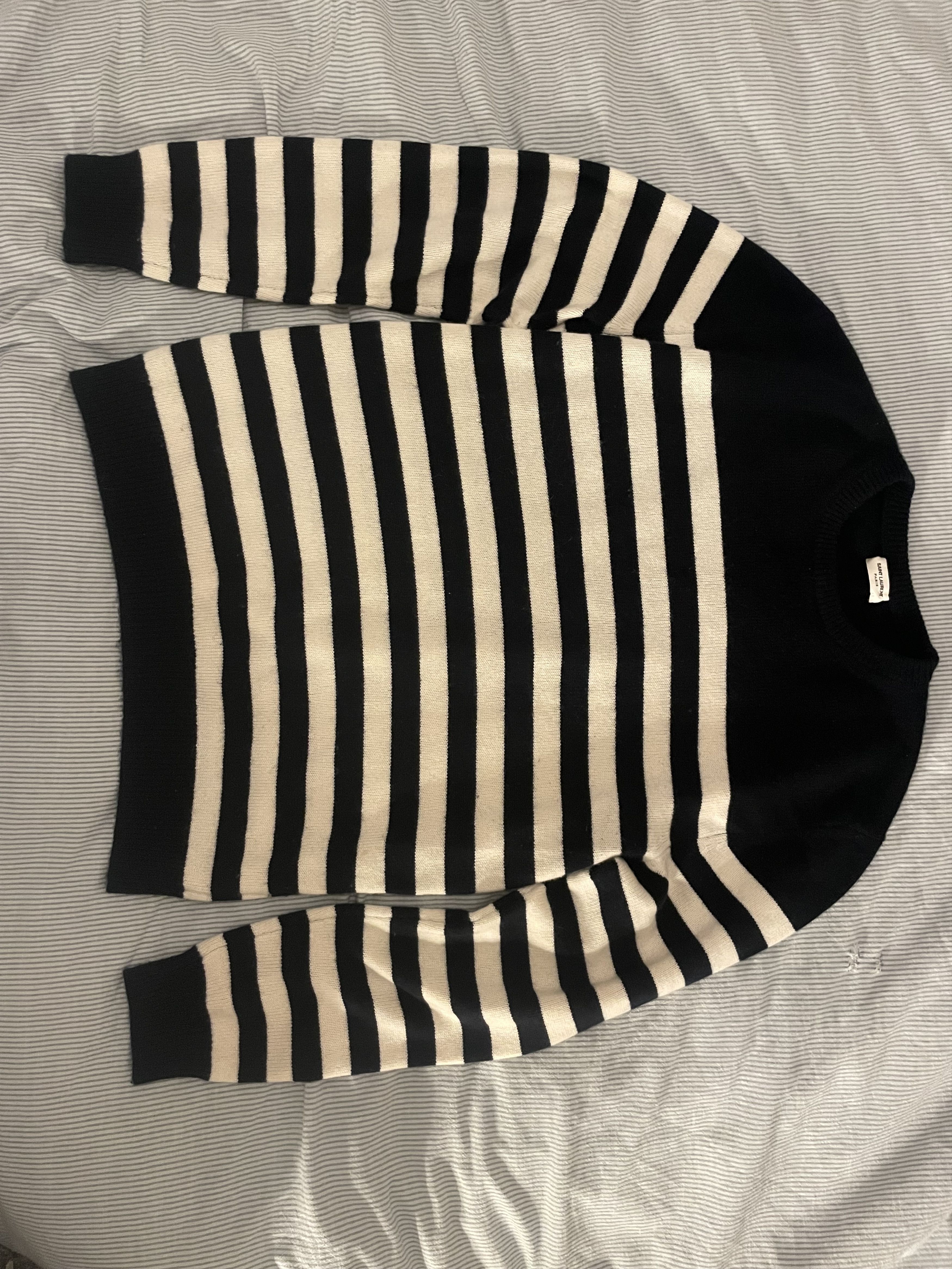 Saint Laurent Paris Saint Laurent Paris striped jumper (Hedi) - RESERVED Size US M / EU 48-50 / 2 - 1 Thumbnail