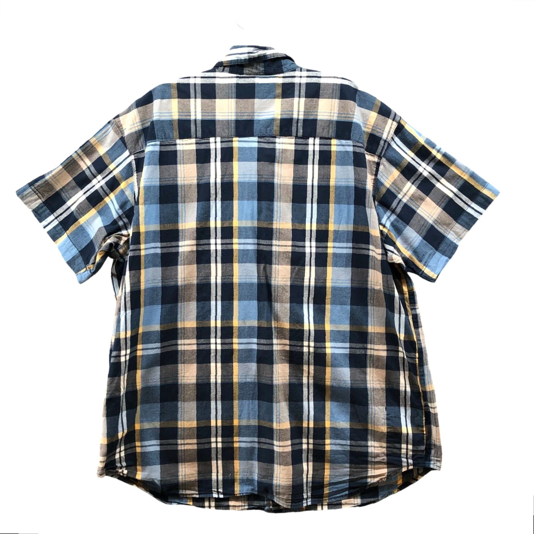 Vintage Columbia Short Sleeve Shirt Mens XL Regular Fit Button Down Blue Plaid Stretch Size US XL / EU 56 / 4 - 2 Thumbnail