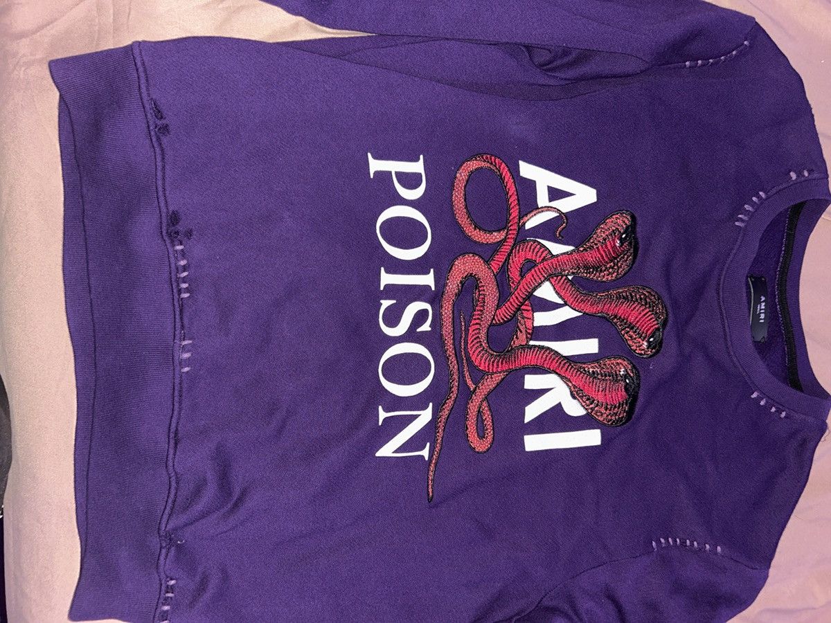 Amiri Amiri Poison Distressed Crewneck | Grailed