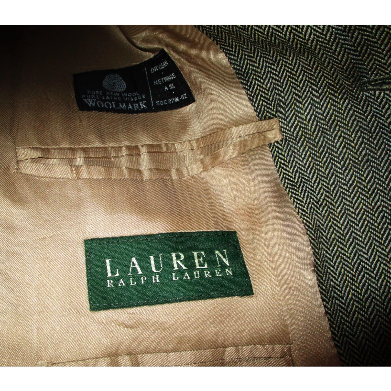 Ralph Lauren LAUREN Ralph Lauren Blazer 100% Wool Brown Single-Breasted 3 Button Front 41 Reg Jacket Mens Size 42R - 6 Thumbnail