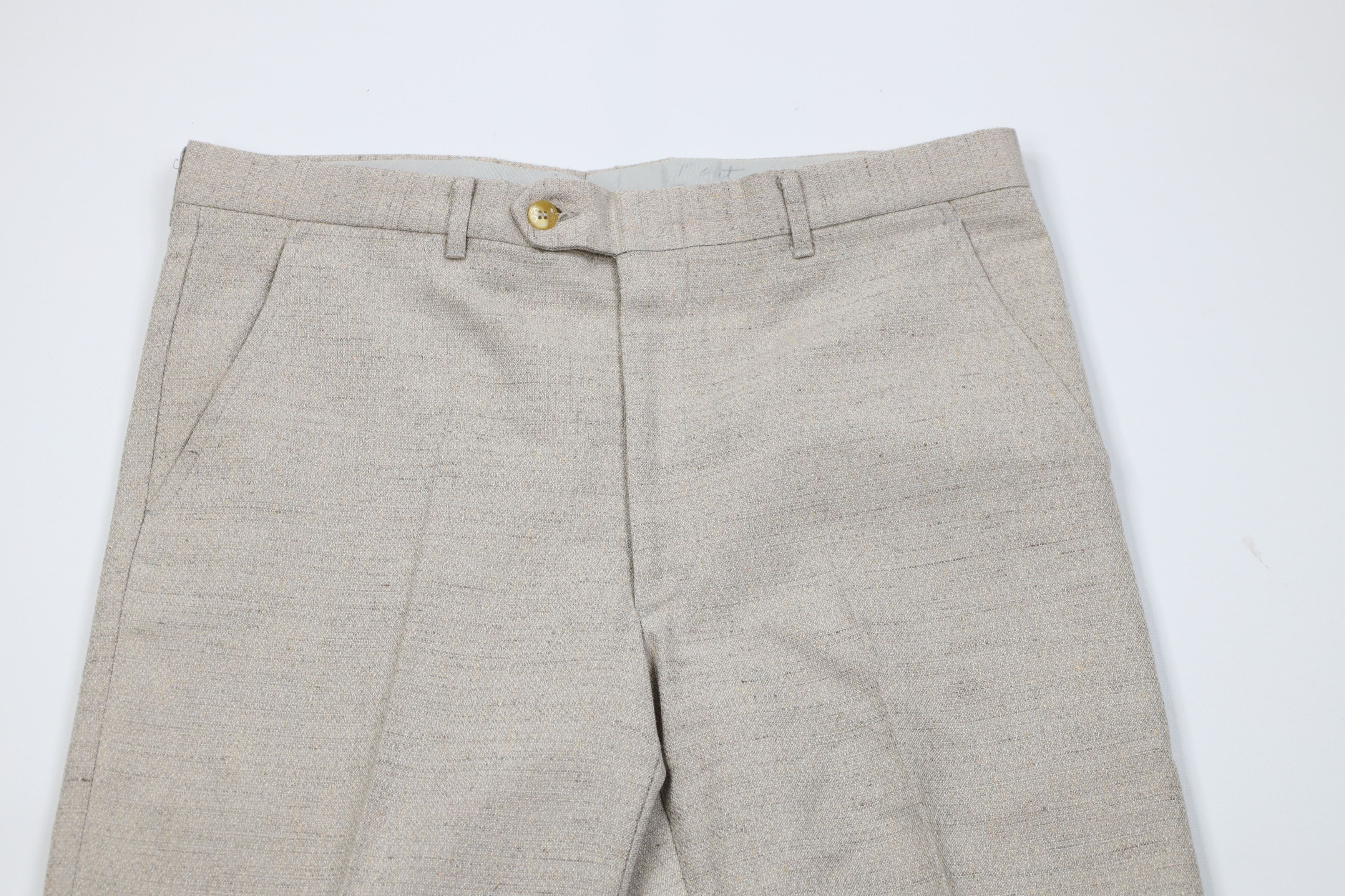 Vintage Vintage 70s Streetwear Tweed Flared Wide Leg Chino Pants USA Size US 34 / EU 50 - 2 Thumbnail
