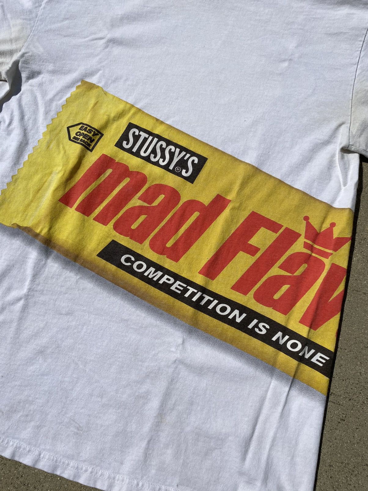 Stussy × Vintage VINTAGE Stüssy Mad Flavor Candy Bar Tee Size US M / EU 48-50 / 2 - 3 Thumbnail