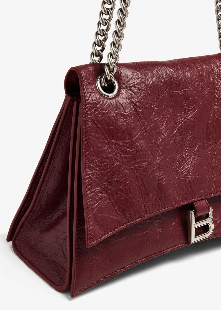Balenciaga o1la1rc1a1225 Size: OS / Crush Medium Chain Bag in Burgundy Size ONE SIZE - 2 Thumbnail