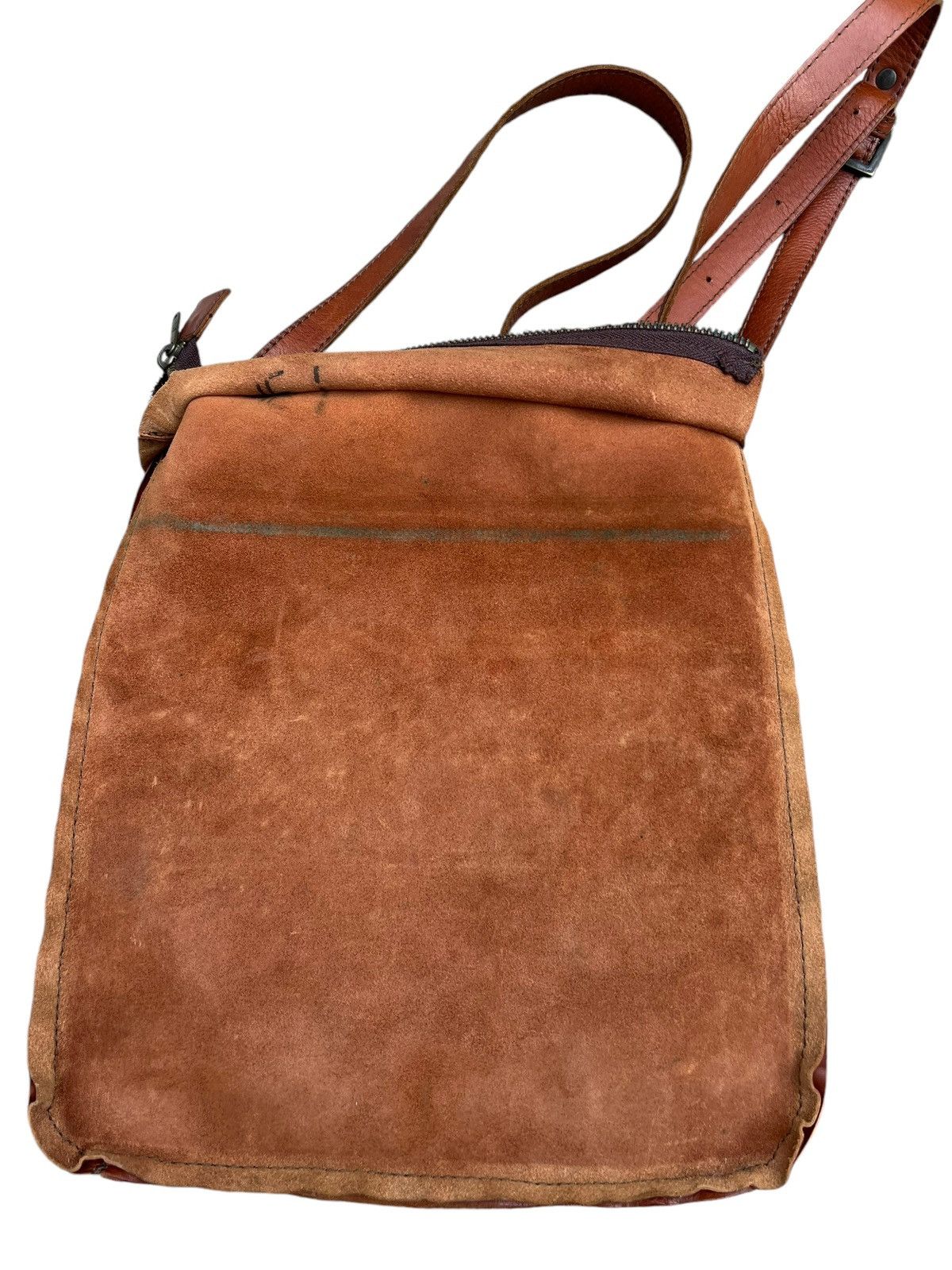 Leather Vintage Turkuabo Japan Faded Patina Leather Sling Bag Size ONE SIZE - 24 Thumbnail