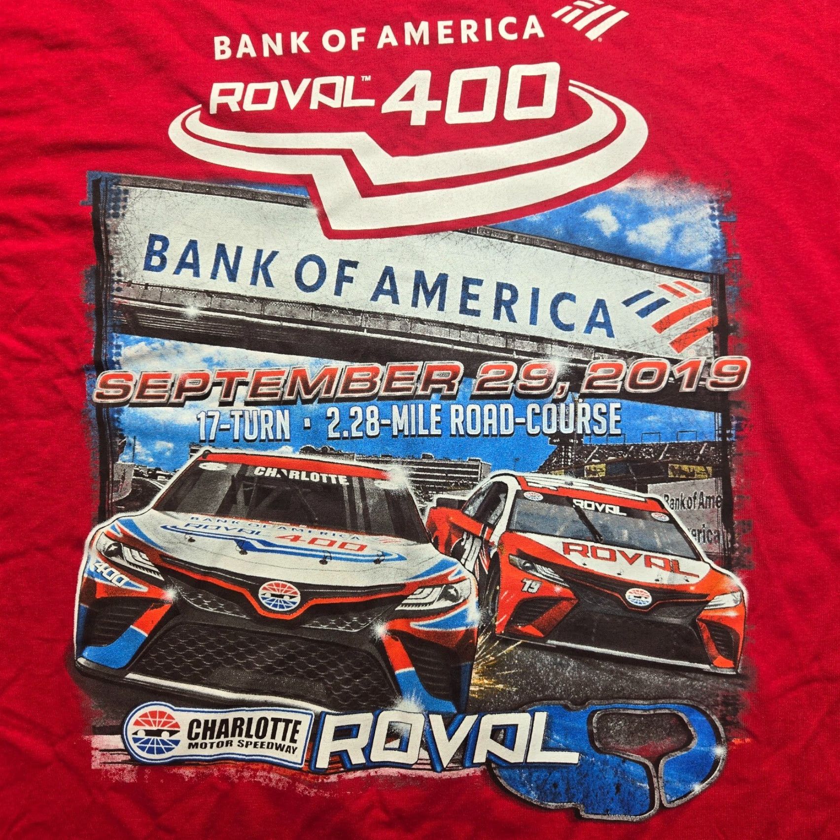 Vintage VINTAGE Roval 400 Madness Charlotte Motor Speedway NASCAR Graphic Red T-Shirt Men's 2XL Size US XXL / EU 58 / 5 - 3 Thumbnail