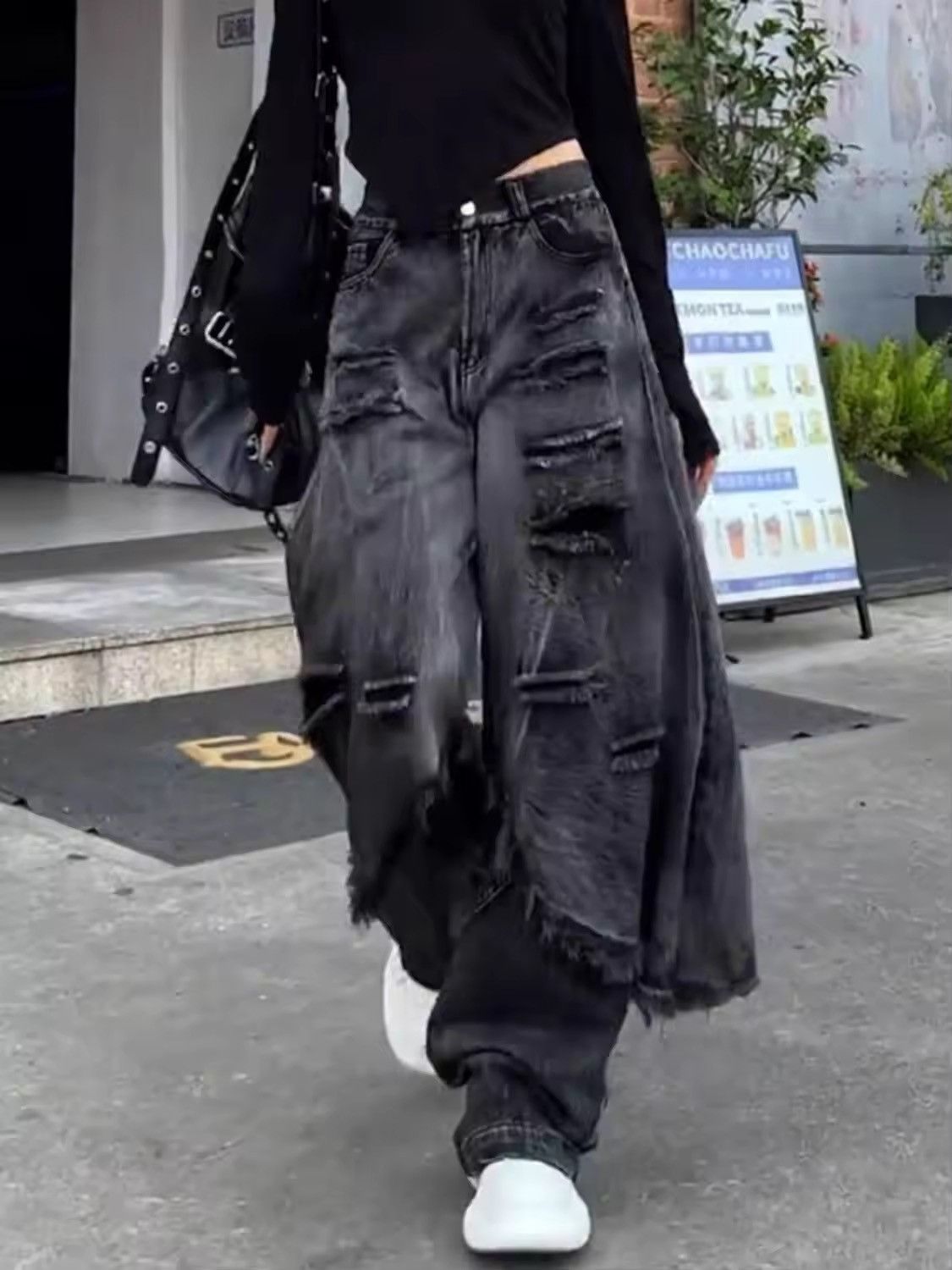 Jean × Vintage Baggy Jeans High Street Slouchy Hip Hop Wide Leg Size US 33 - 5 Thumbnail
