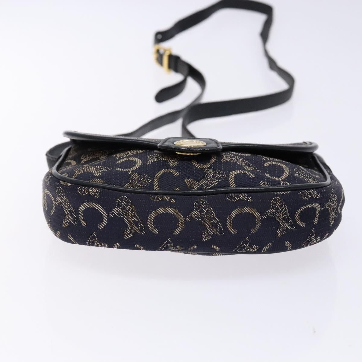 Celine CELINE C Sulky Shoulder Bag Canvas Navy Gold Size ONE SIZE - 9 Thumbnail