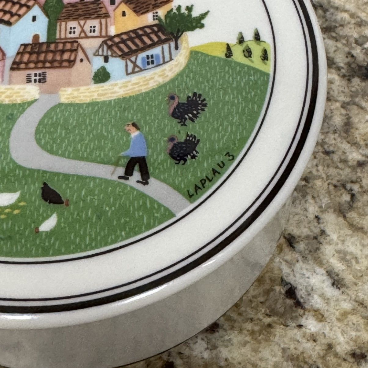 Vintage Villeroy & Boch Chicken & Turkey Village Design Naïf 4" Box Size ONE SIZE - 5 Thumbnail