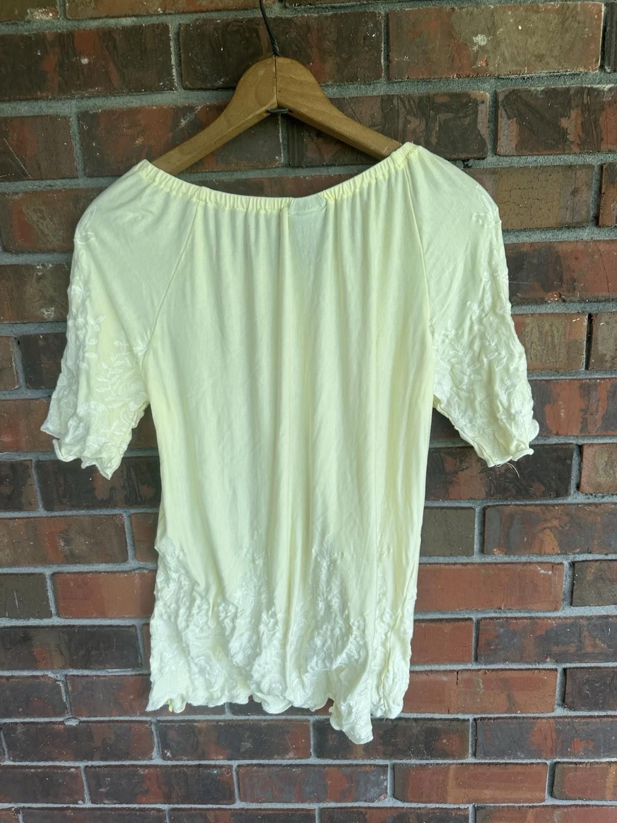 Live Mechanics liv los angeles top Medium Embroidered Soft Yellow Size M / US 6-8 / IT 42-44 - 7 Thumbnail