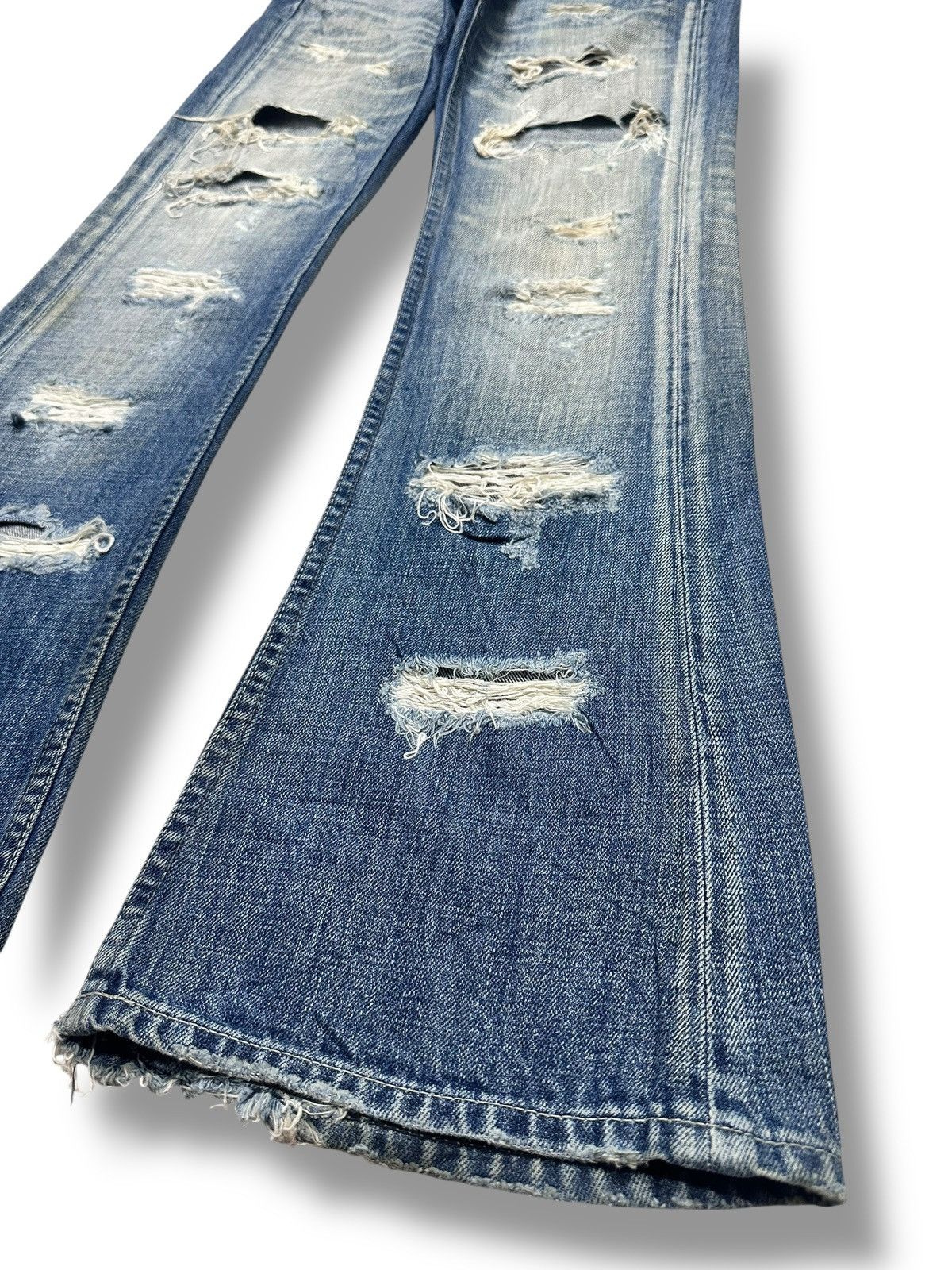 Vintage Vintage Varosh Bell-Bottom Flare Distressed Ripped Faded 💥 Size US 30 / EU 46 - 14 Thumbnail