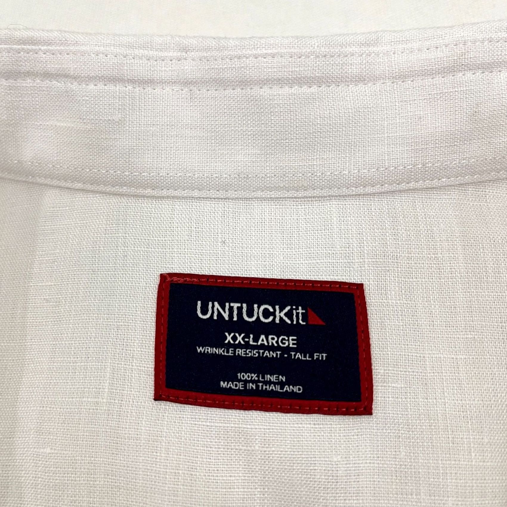 UNTUCKit UNTUCKit Shirt Mens 2XL Tall White Linen Button-Up Casual Preppy SS Shirt 2XL Tall Mens White Linen Button-Up UNTUCKit Size US XXL / EU 58 / 5 - 2 Thumbnail