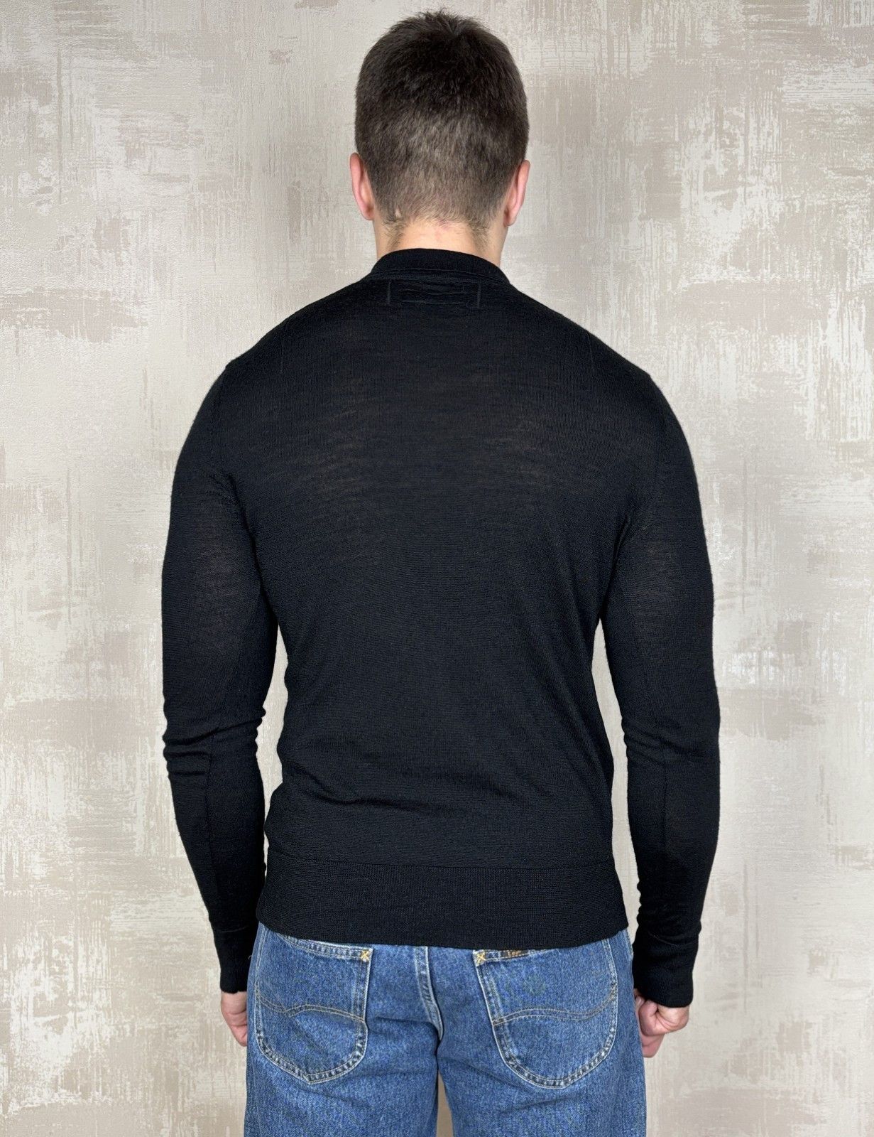Allsaints AllSaints Mode Merino Wool Long Sleeve Polo Sweater Jumper Size US L / EU 52-54 / 3 - 13 Thumbnail