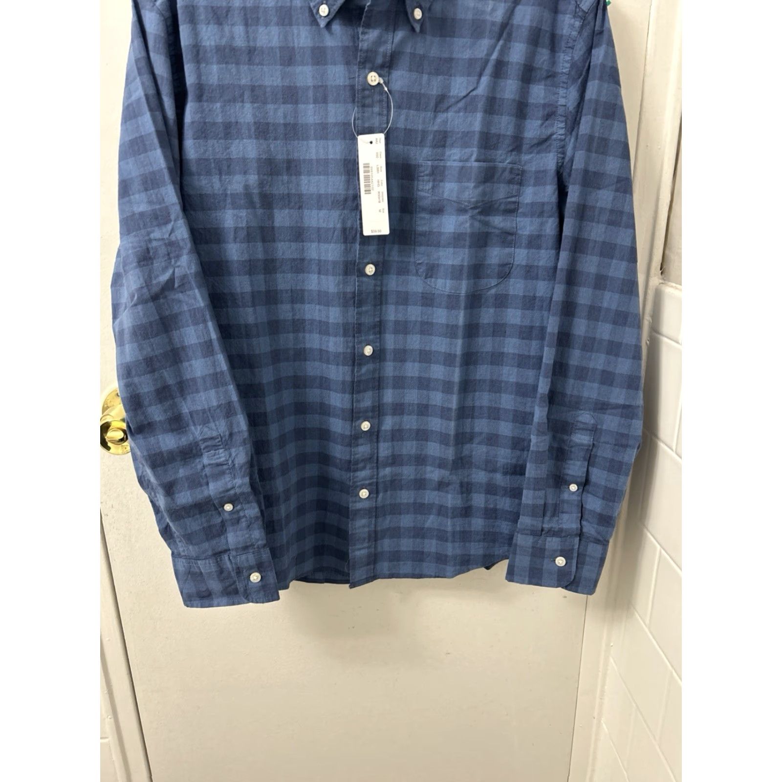 J.Crew VINTAGE J. Crew Shirt Mens Medium Blue Oxford Plaid Button Down Long Sleeve NWT 0 MSRP Size US M / EU 48-50 / 2 - 3 Thumbnail