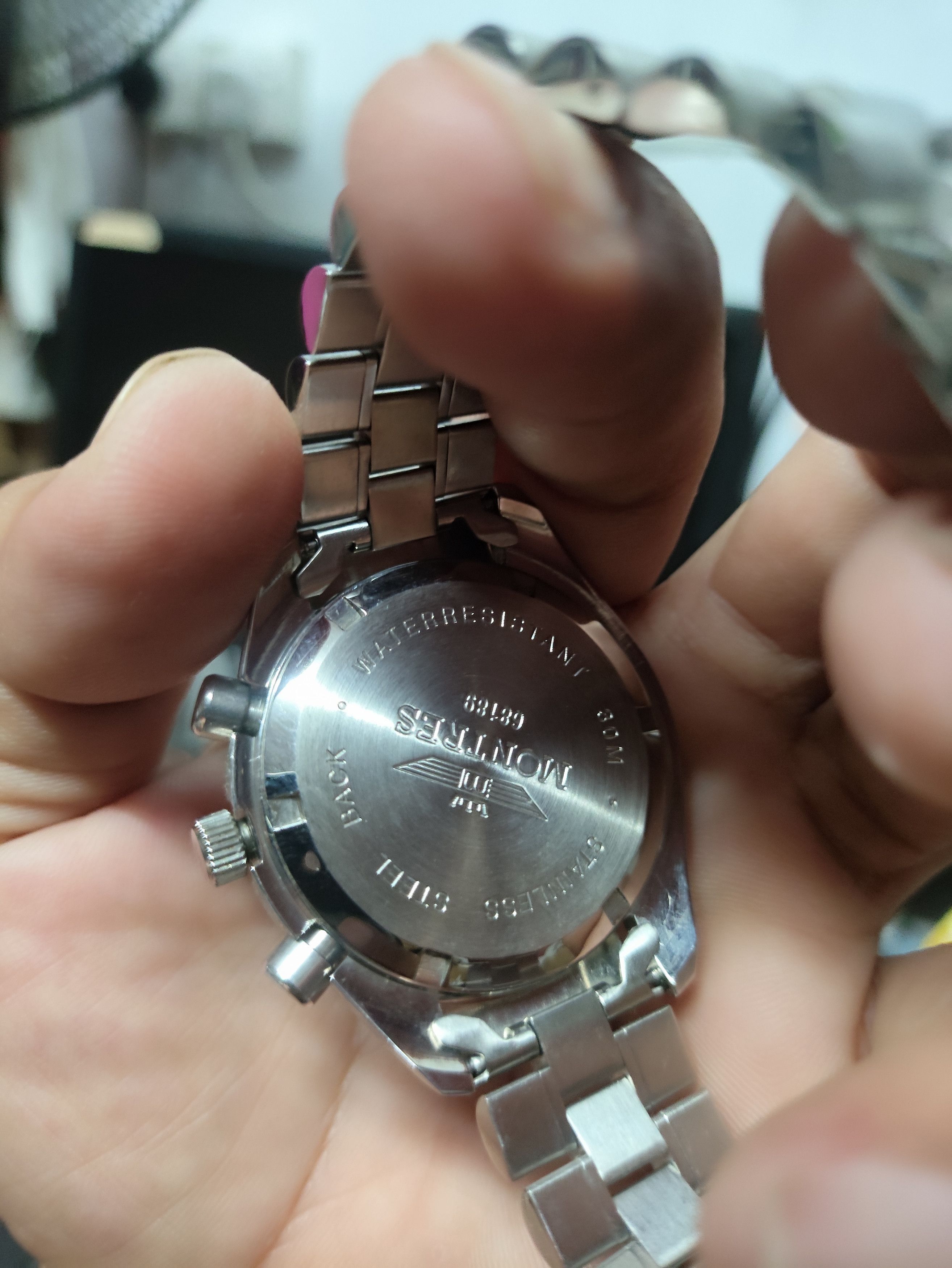 Vintage Montres 68189 Monster Red Chronograph watch (Need Service) Size ONE SIZE - 8 Thumbnail