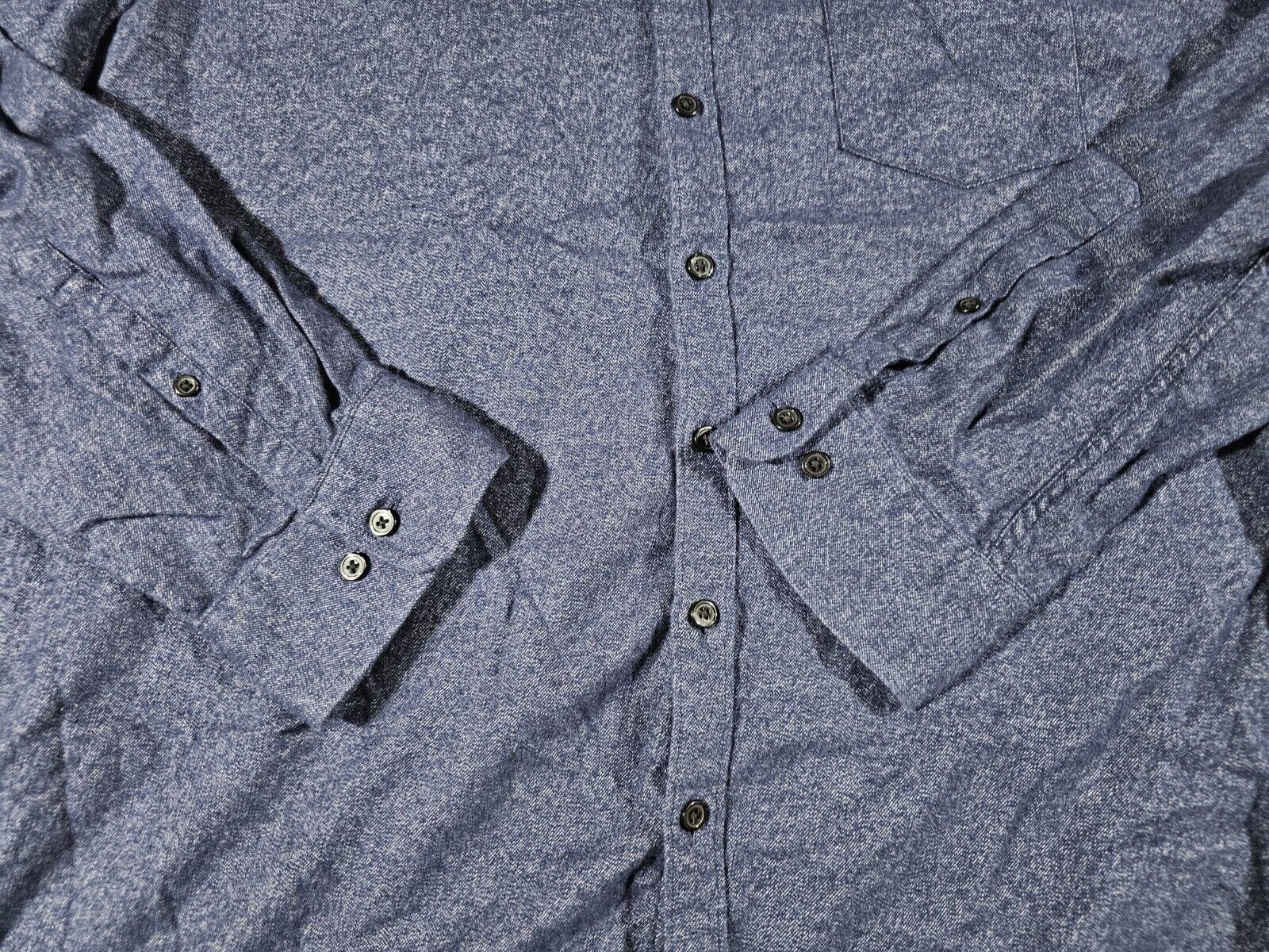 Marc Anthony Marc Anthony slim fit xxl blue denim jean button up shirt Size US XXL / EU 58 / 5 - 2 Thumbnail