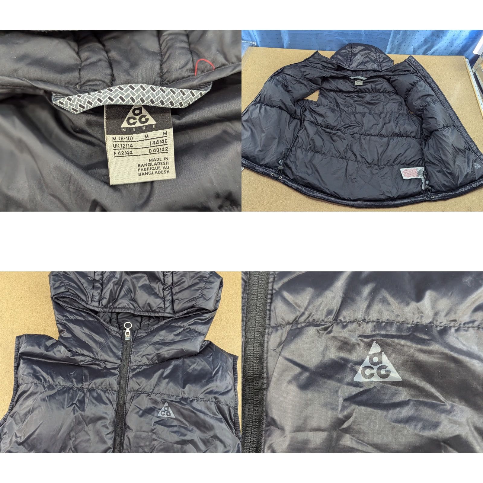 Nike Nike ACG Down 550 Vest Womens Size M Black Full Zip Hooded Puffer Gilet Size M / US 6-8 / IT 42-44 - 10 Thumbnail