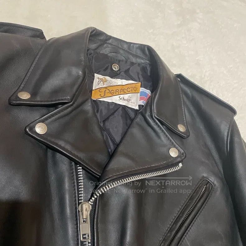 Schott Cable-stayed leather jacket