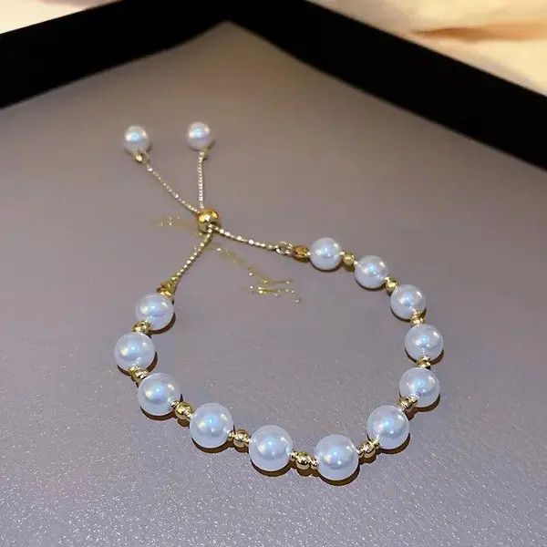 Japanese Brand × Vintage Elegant Pearl Bracelet Baroque Simulated Pearl Size ONE SIZE - 3 Thumbnail