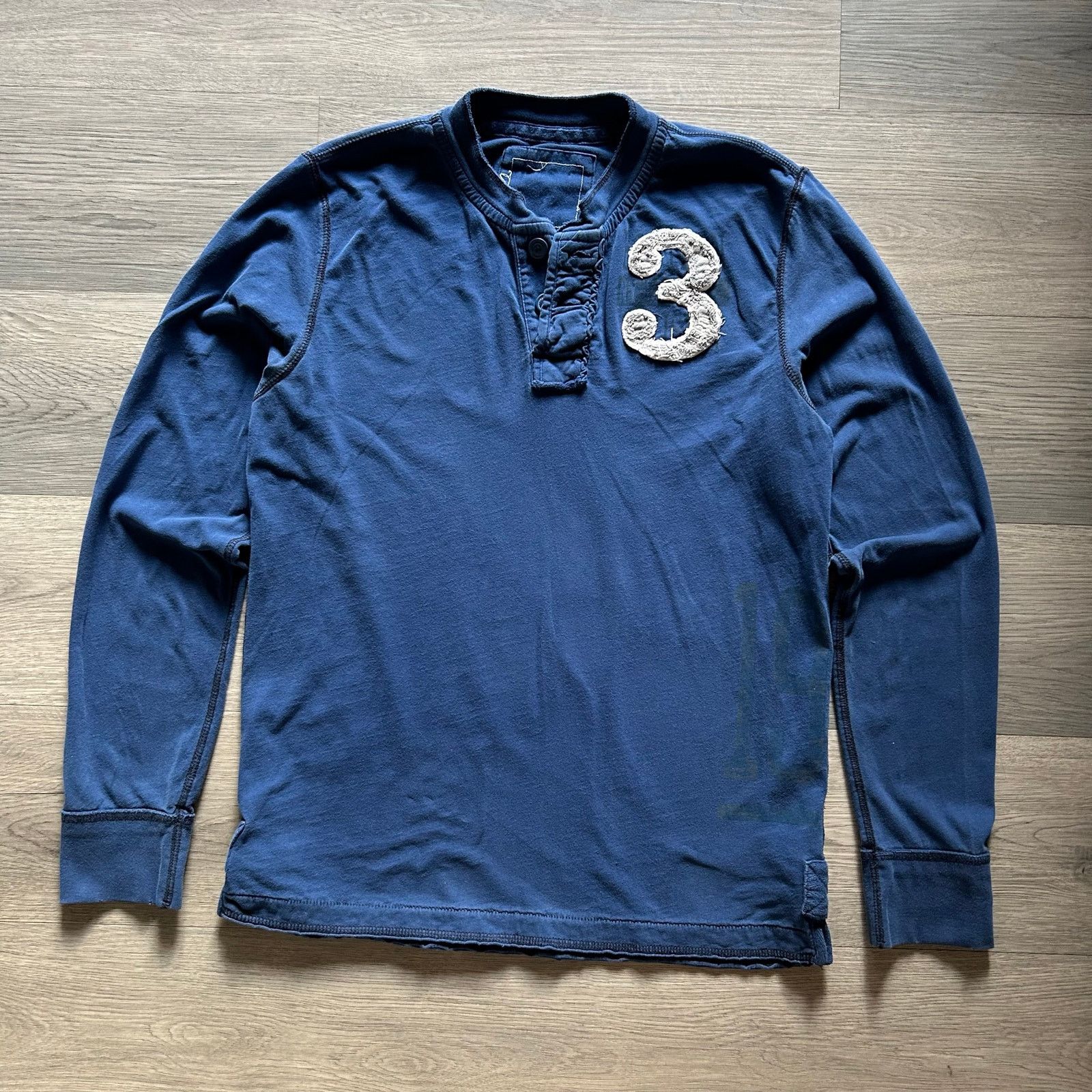 Aeropostale Vtg y2k Aeropostale Wash Graphic Henley Long Sleeve Shirt Size US L / EU 52-54 / 3 - 2 Thumbnail