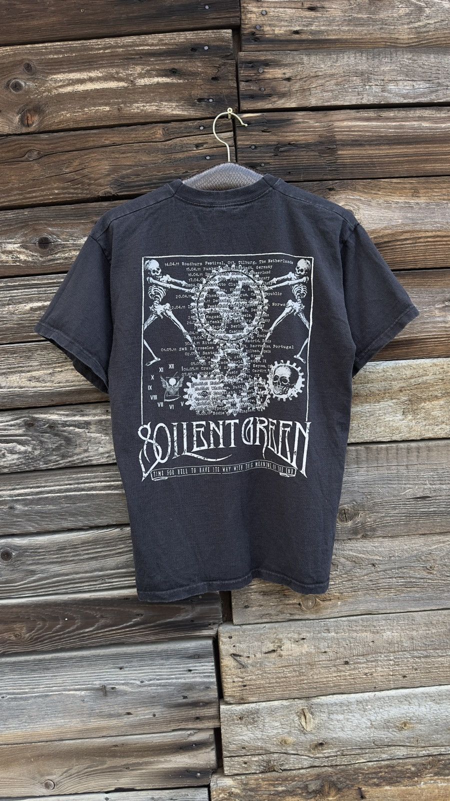 Band Tees Soilent Green 2011 European Tour Tee Skeletons Sludge Metal Size US L / EU 52-54 / 3 - 7 Thumbnail