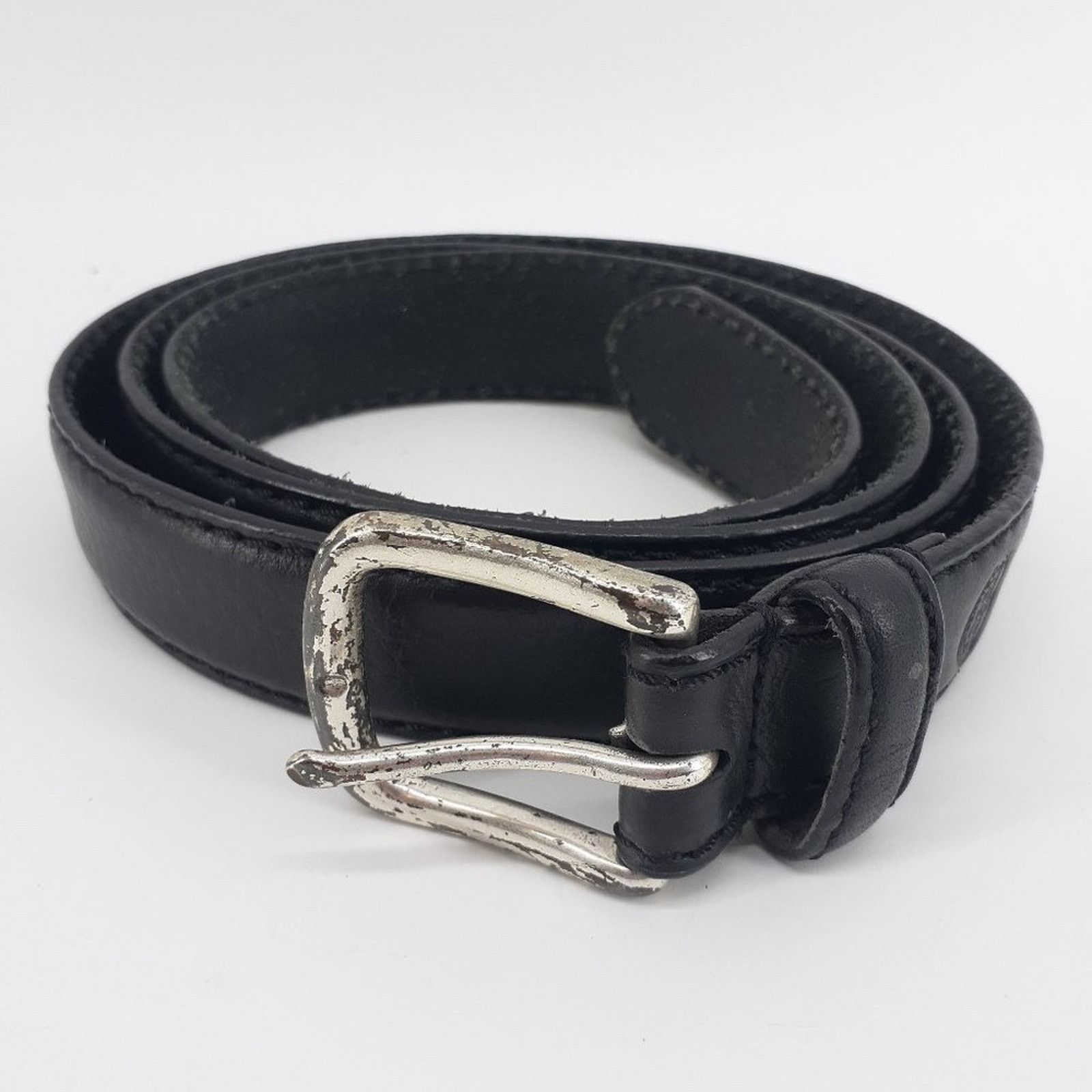 Fossil Vintage Fossil Men's Black Genuine Leather Dress Belt 44 Size 44 - 1 Thumbnail