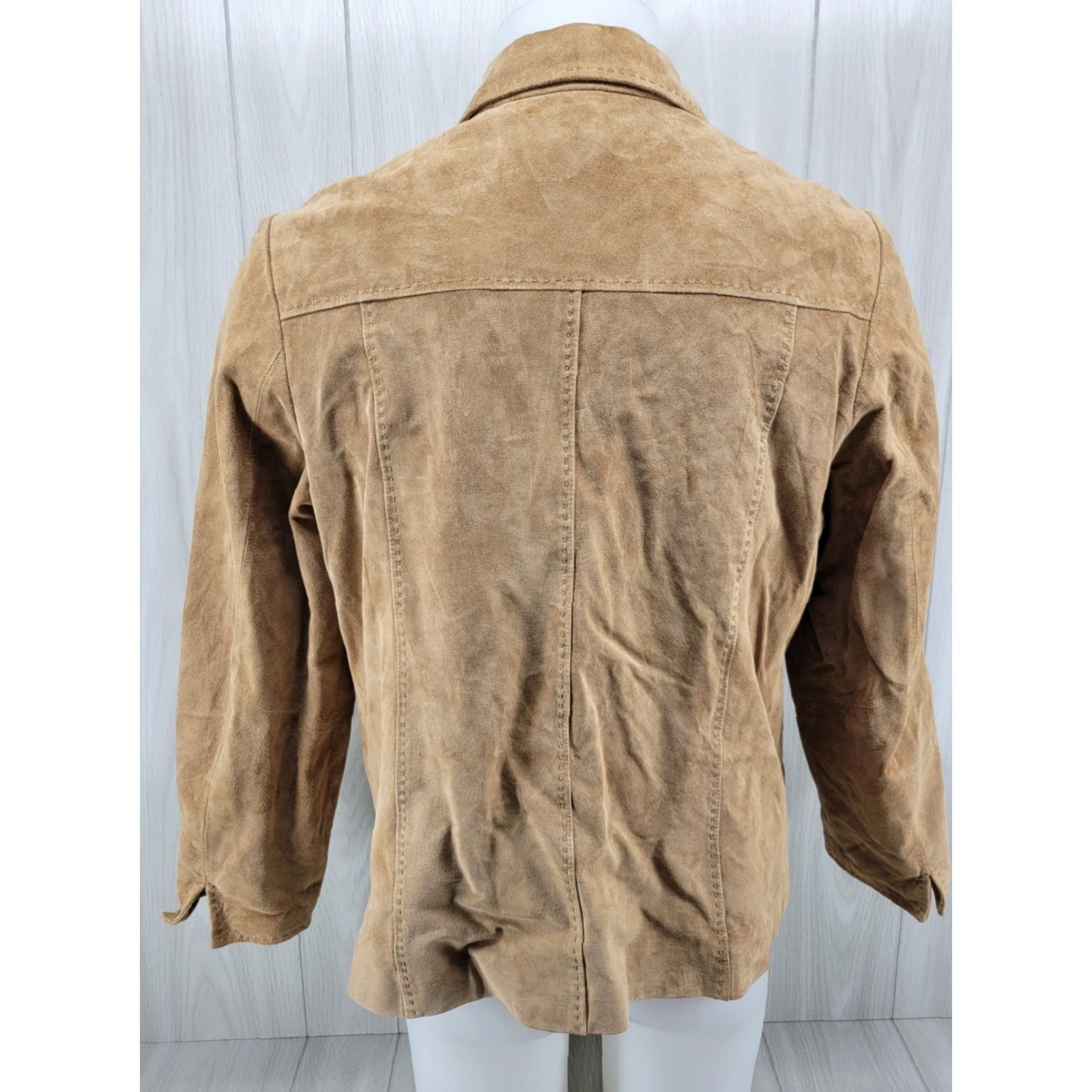 Pendleton VINTAGE Pendleton Womens Leather Jacket Tan Lined Lightweight Sz XL Size XL / US 12-14 / IT 48-50 - 6 Thumbnail