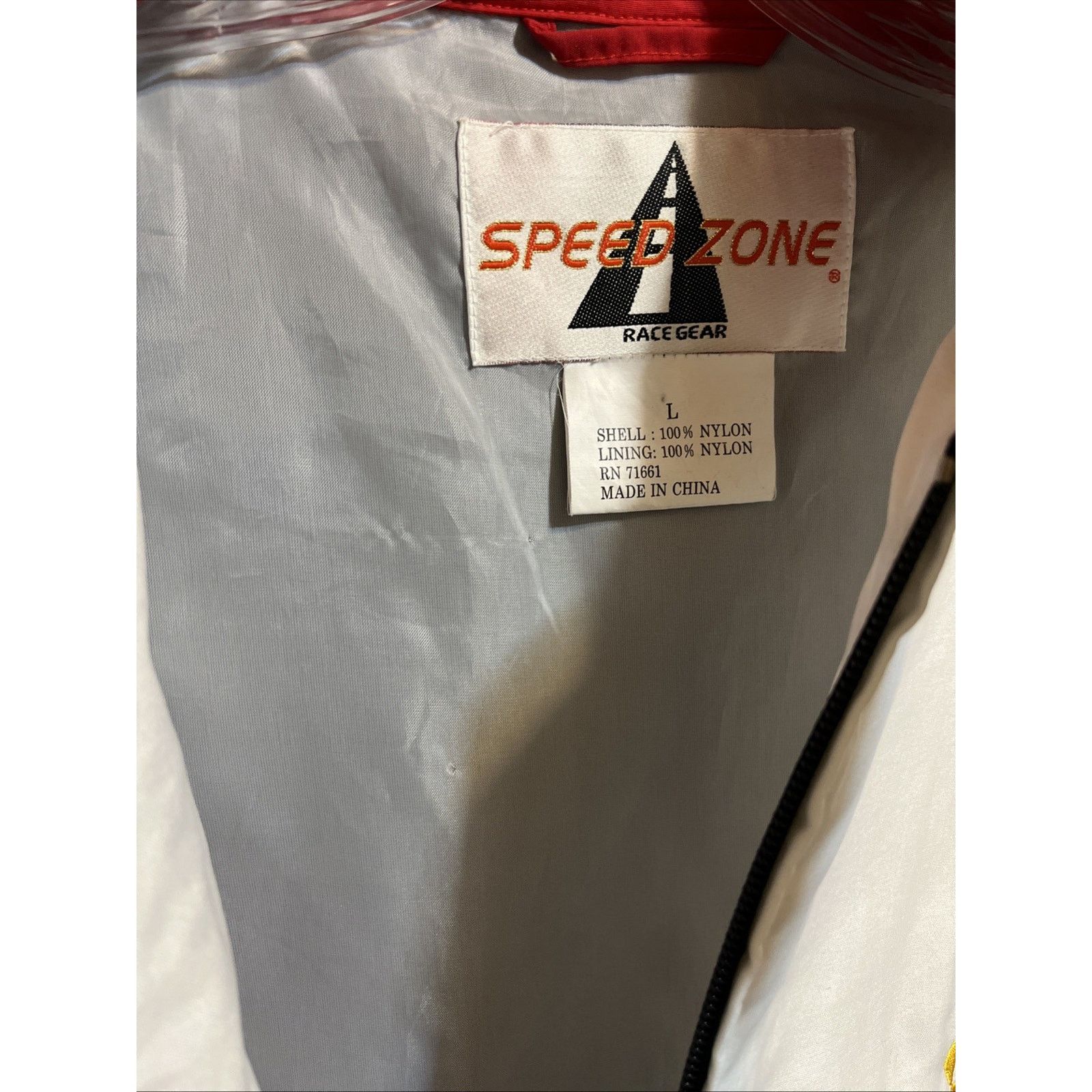 Other Speed Zone Men's L Jacket Red Black Shark Tooth Napa Racing Size US L / EU 52-54 / 3 - 6 Thumbnail