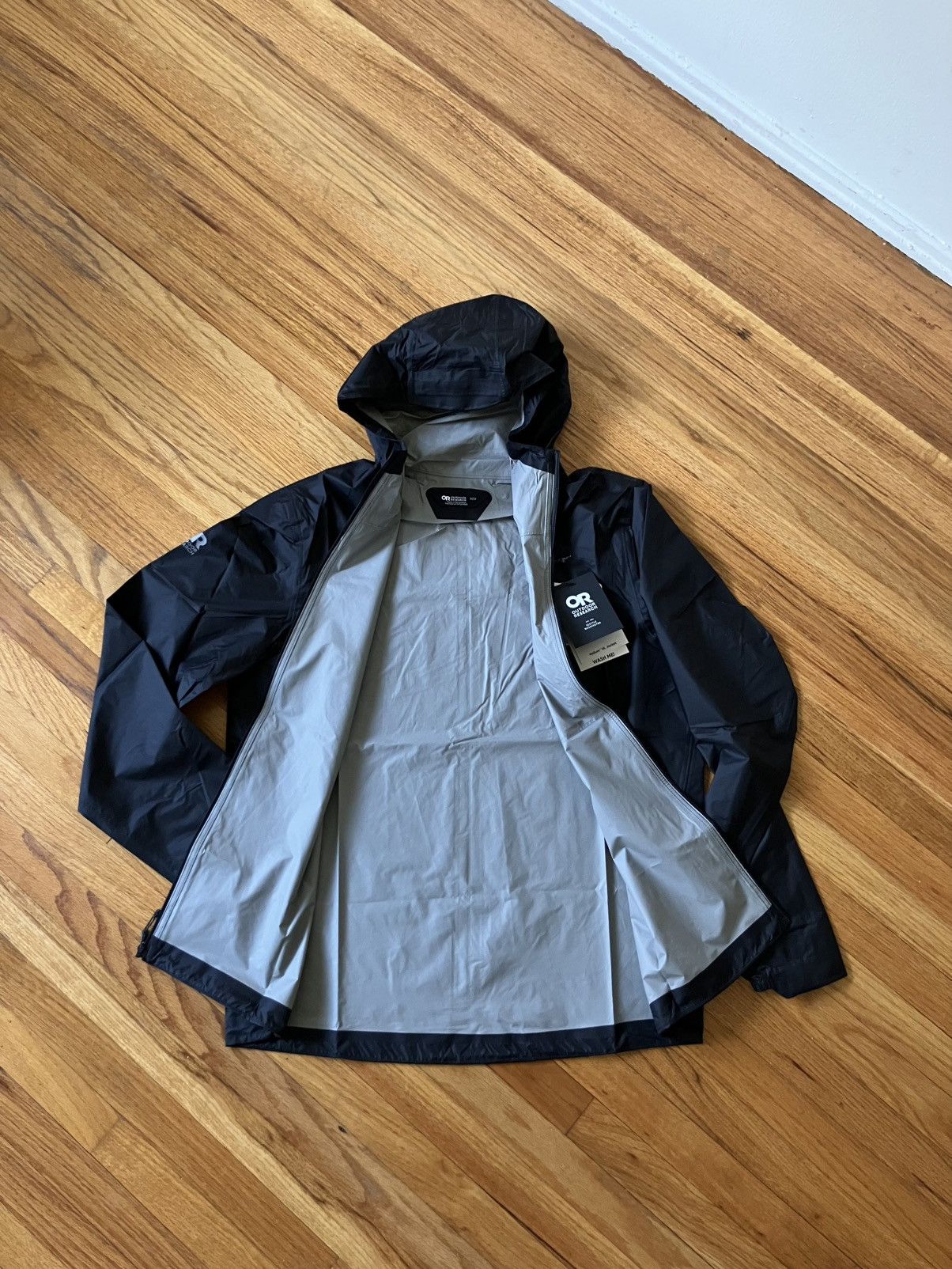 Outdoor Research Helium UL Rain Jacket Black Size US M / EU 48-50 / 2 - 2 Thumbnail
