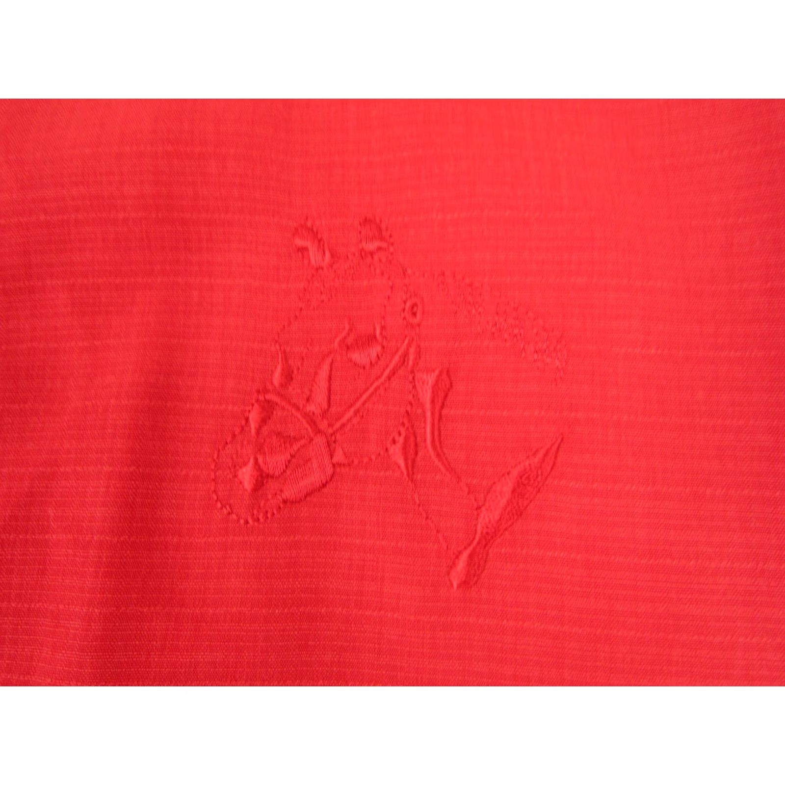 Vintage Saxifon Shirt Mens M Red Embroidered Western 90s Button-Up Collar Shirt Vintage Short Sleeve Poplin Polyester Size US M / EU 48-50 / 2 - 4 Thumbnail
