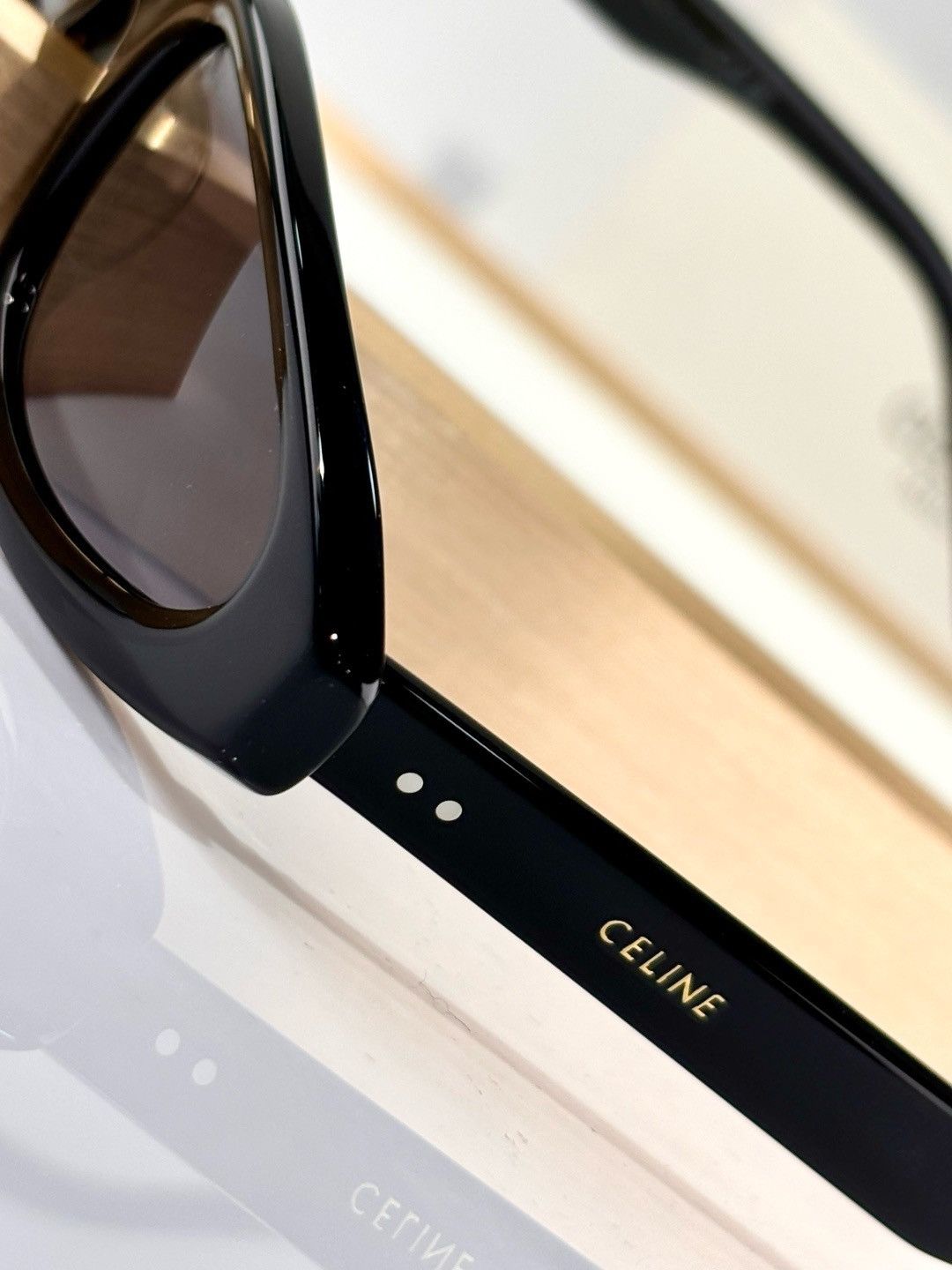 Celine CELINE Black Cat-Eye Sunglasses – Elegant and Timeless Size ONE SIZE - 3 Thumbnail