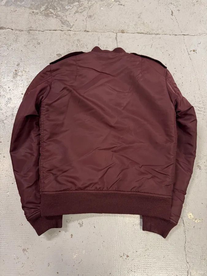Saint Laurent Paris FW2017 Saint Laurent Bordeaux Nylon Bomber Jacket Size US S / EU 44-46 / 1 - 5 Thumbnail