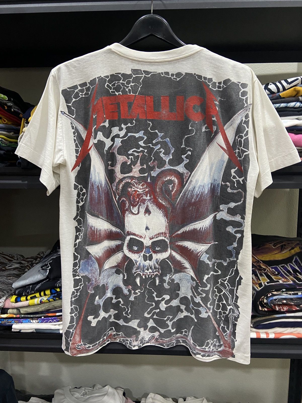 Band Tees × Vintage 🔥RARE Vintage 90s METALLICA Bootleg Thrash Metal Tour TShirt Size US M / EU 48-50 / 2 - 11 Thumbnail