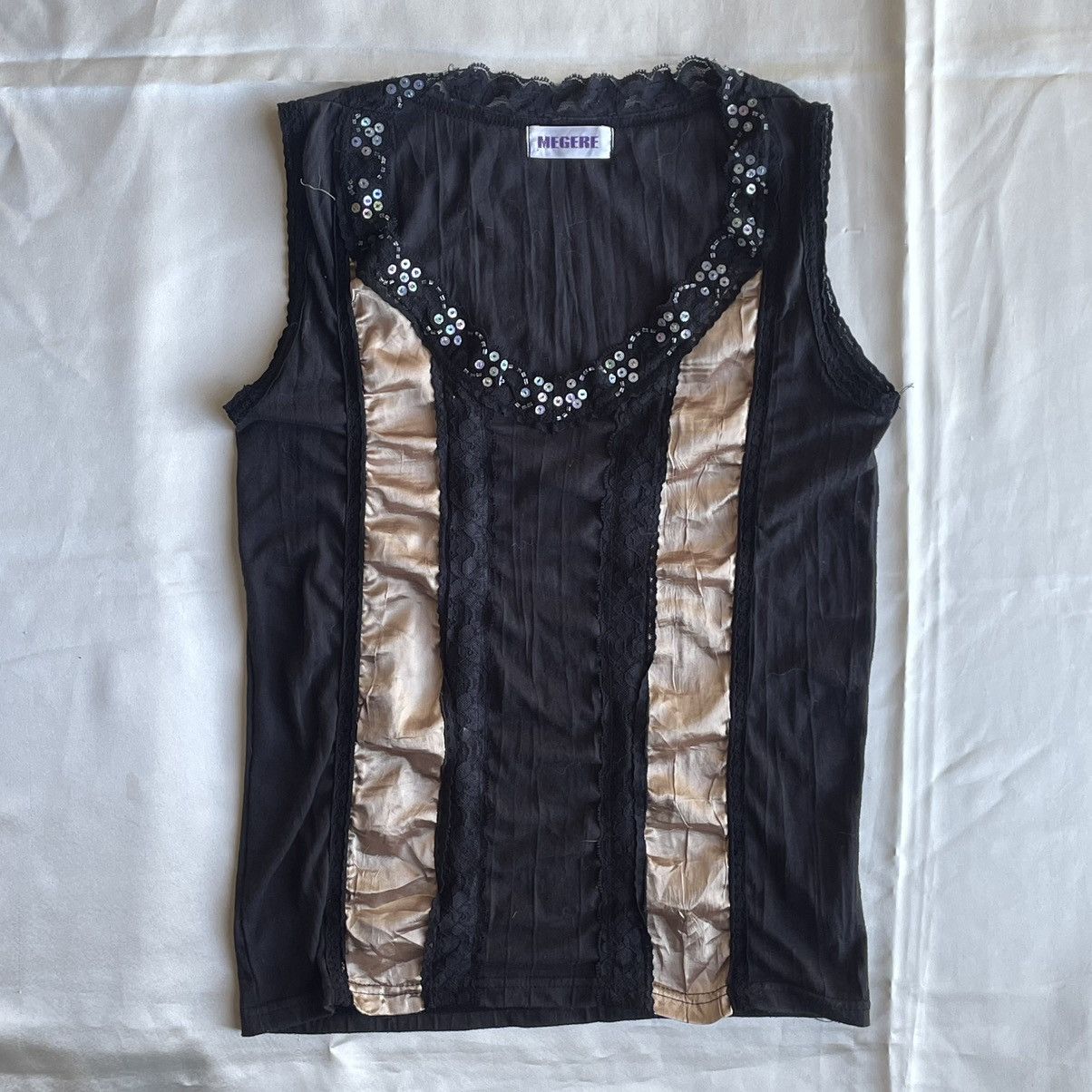 Japanese Brand FRILLISH TANKTOP WITH DETAILING Size ONE SIZE - 1 Thumbnail