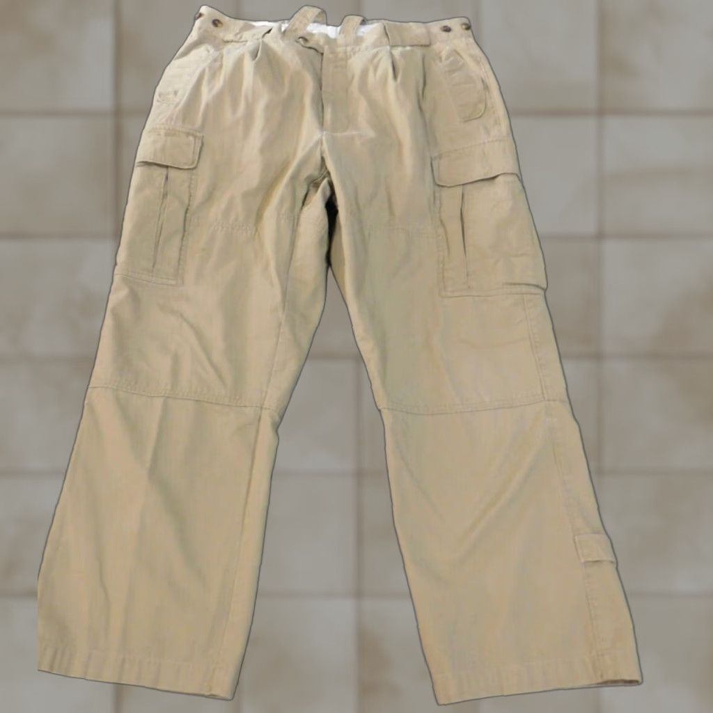 Orvis Orvis Cargo Pants mens 36x28 Beige Canvas Cotton Front Flat Front Zip 28 Inseam Pants City Size US 36 / EU 52 - 1 Thumbnail