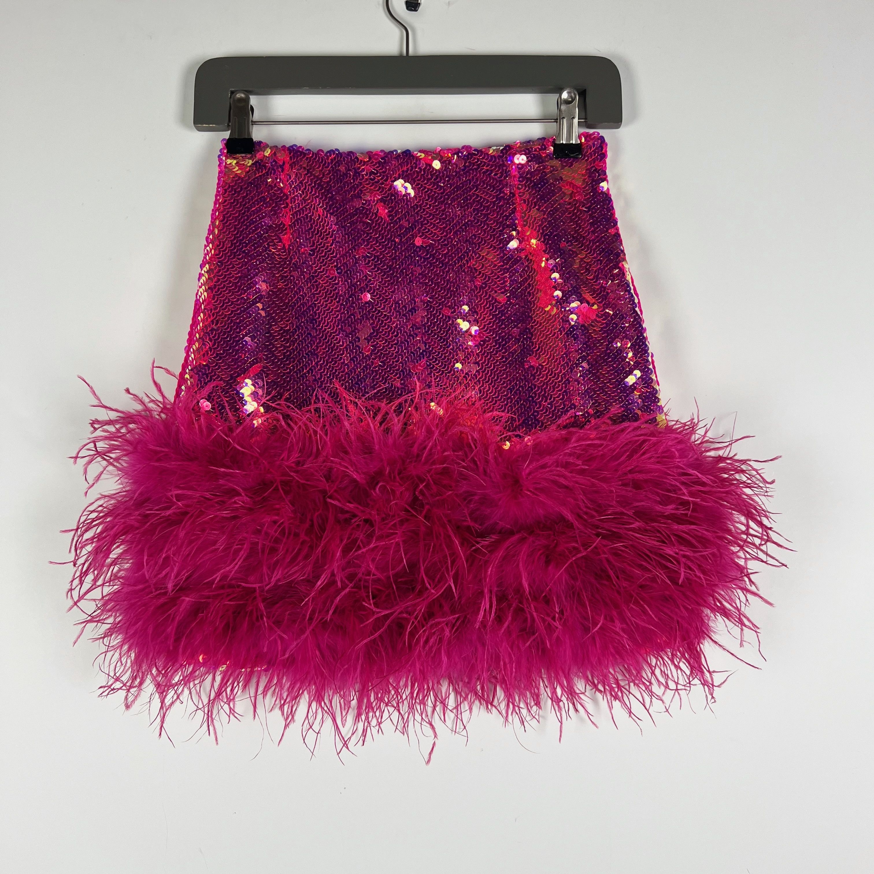 Other Nadine Merabi Roxy Hot Pink Sequin Sparkle Size 24" / US 00 / IT 34 - 1 Thumbnail